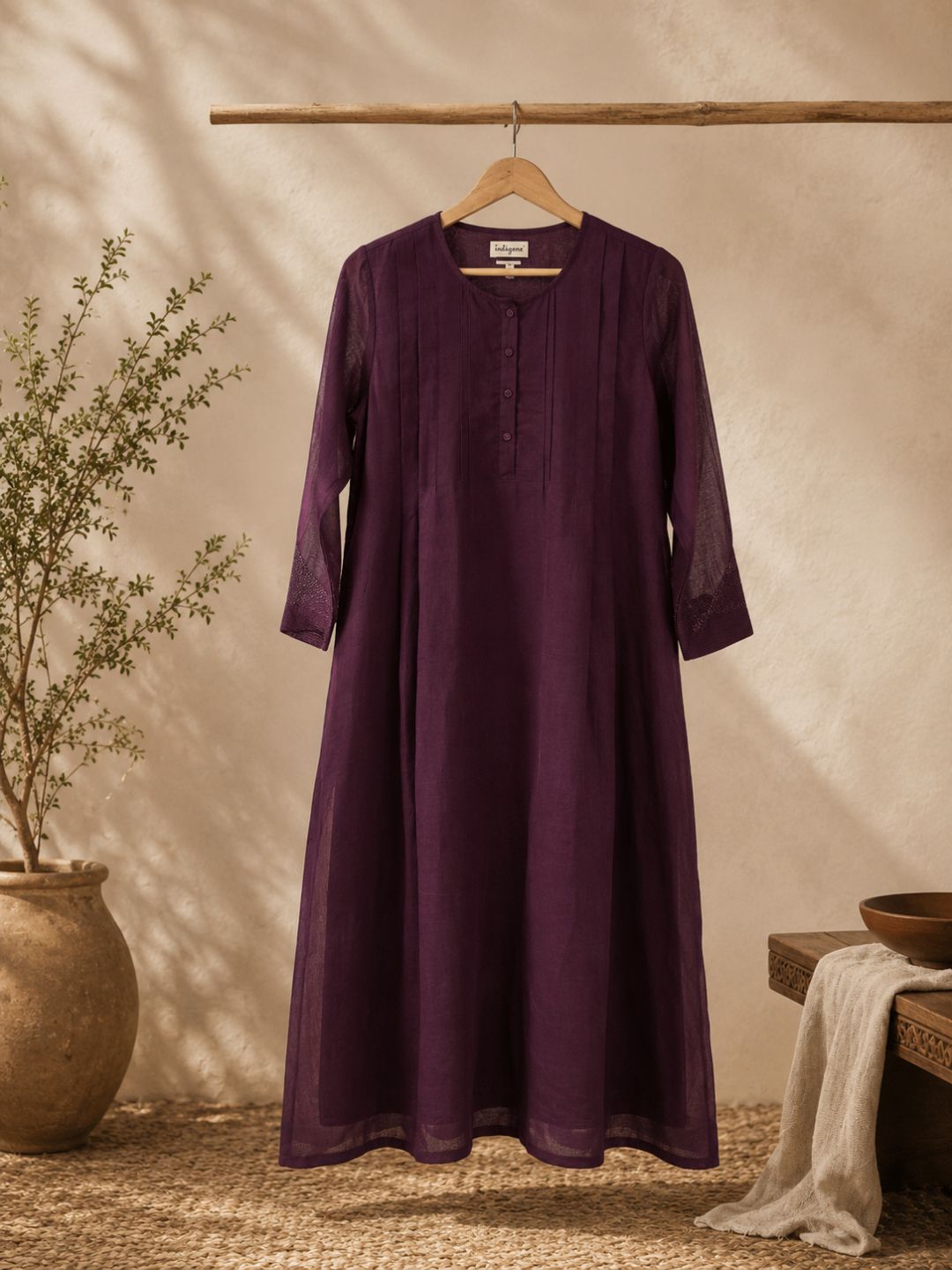 Heaven Pleated Placket Kurta