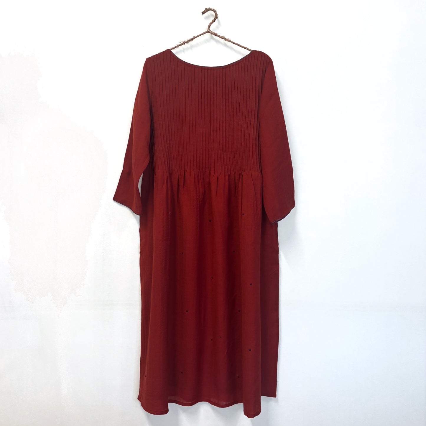 Boscage Pintuck Merino Wool Dress