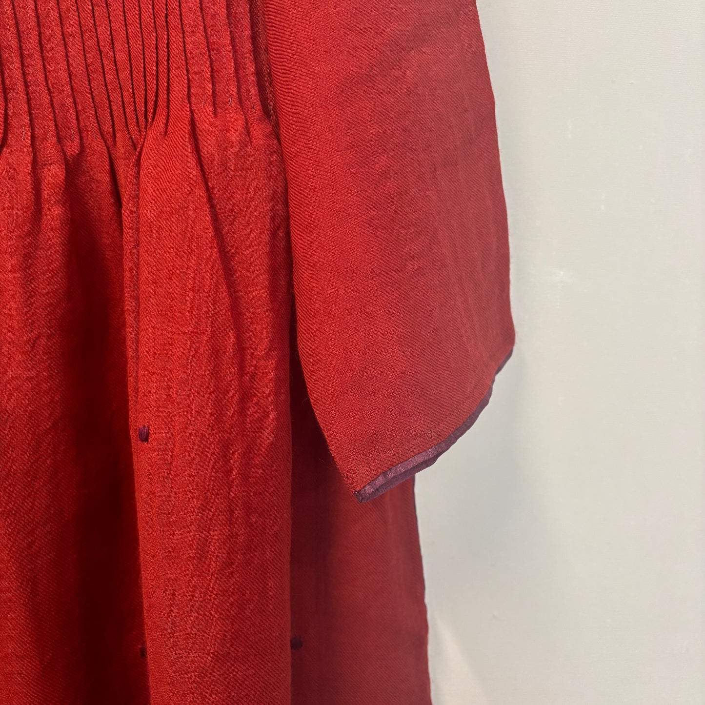 Boscage Pintuck Merino Wool Dress