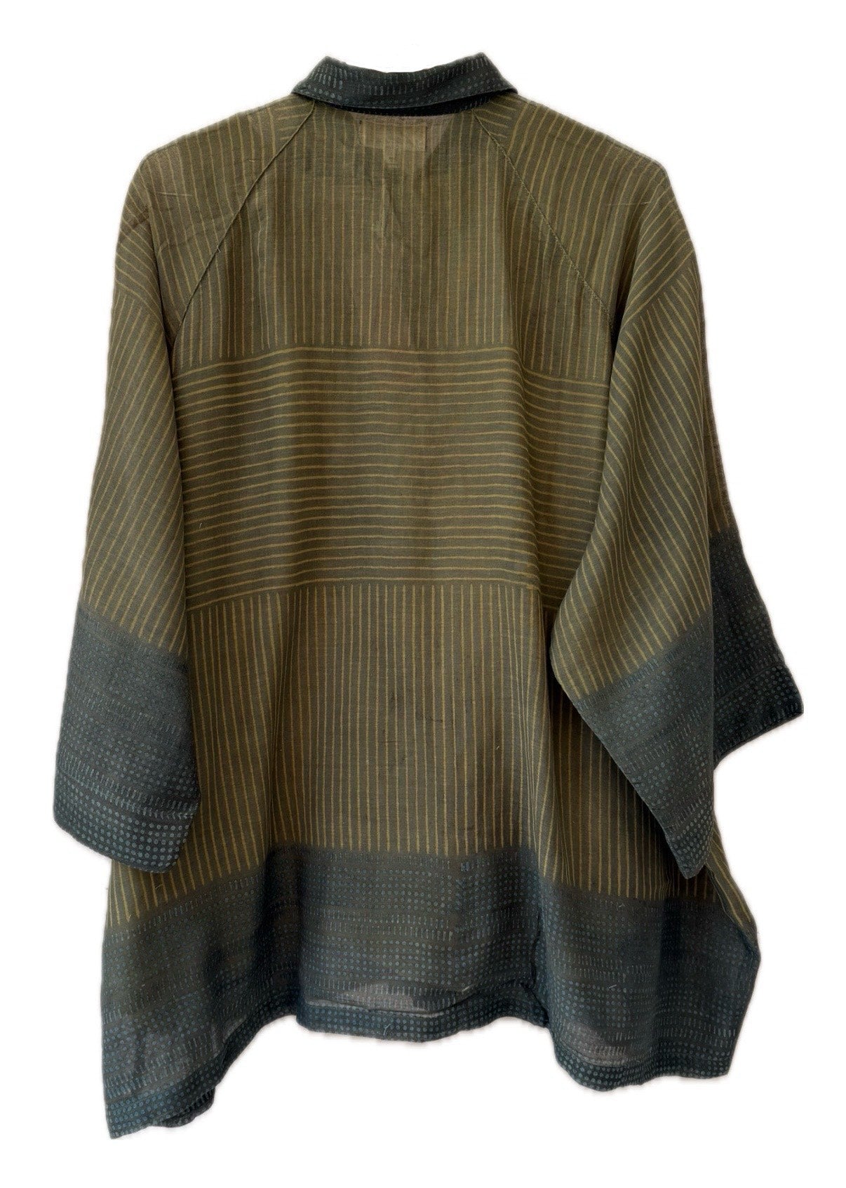 Ochre Stripe Kimono Shirt