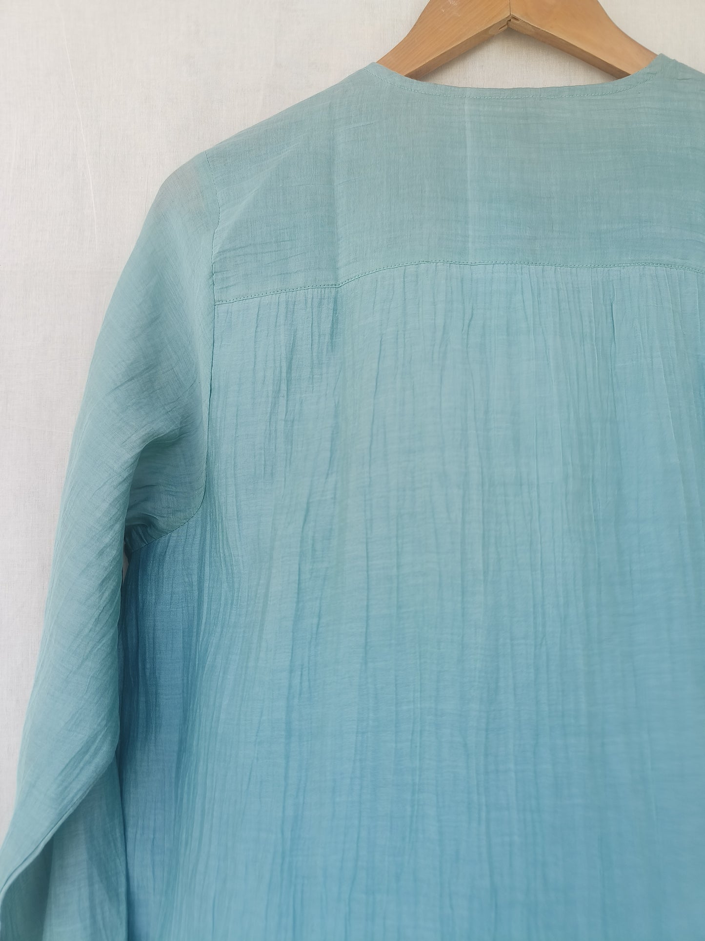 Zoya Button-down Embroidered Long Shirt