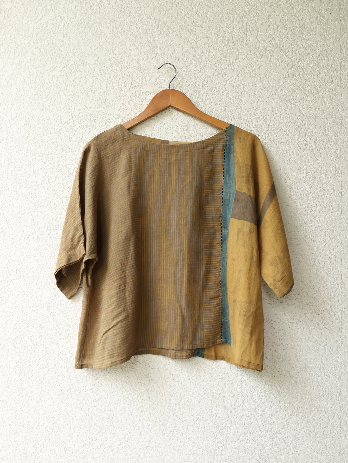 Ochre Pin stripe Relaxed Top