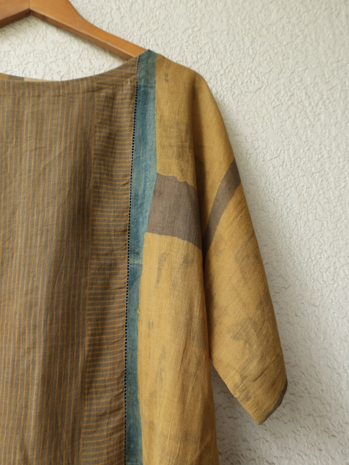 Ochre Pin stripe Relaxed Top