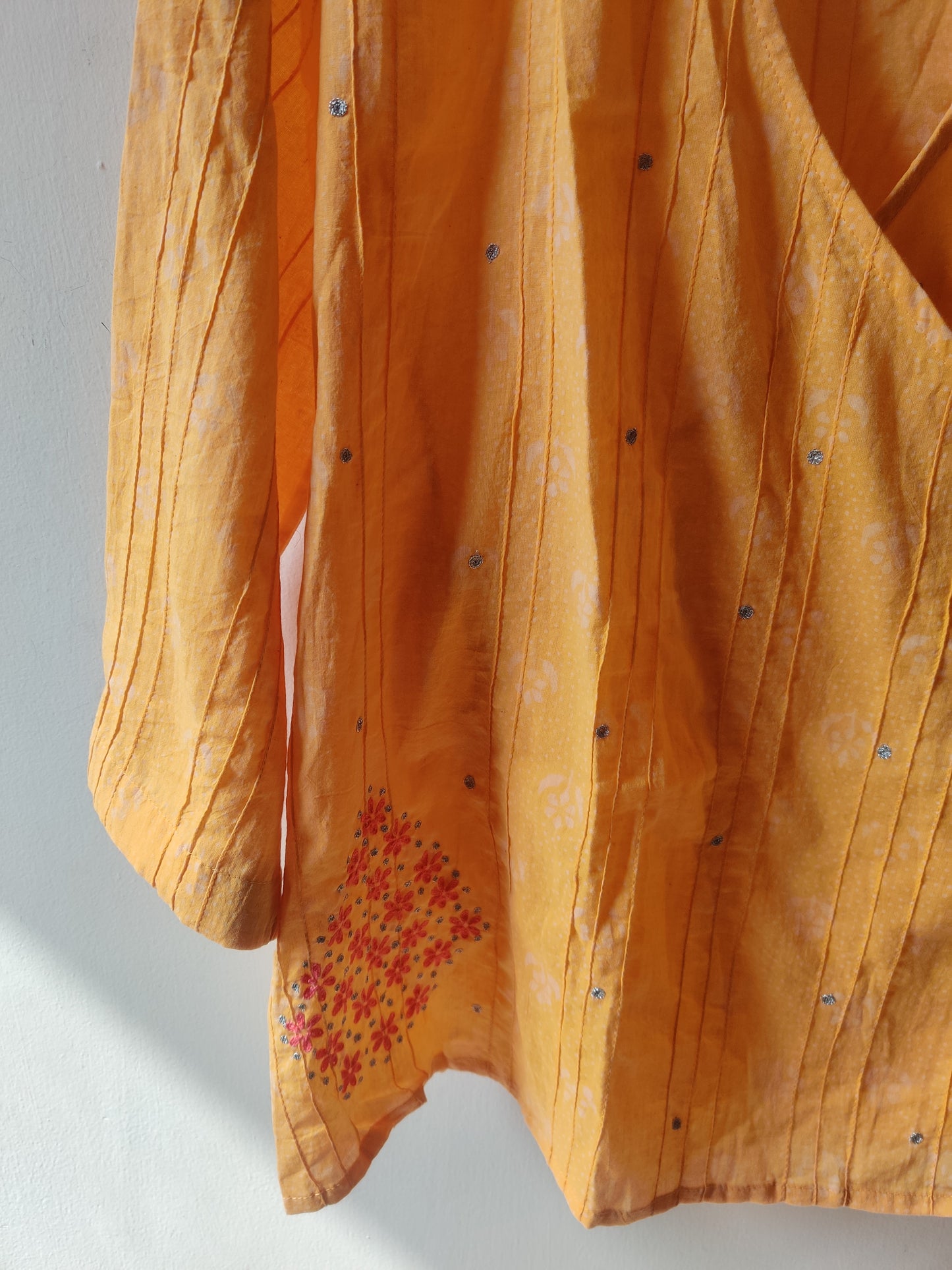 Sulphur angarakha top w/ embroidered details