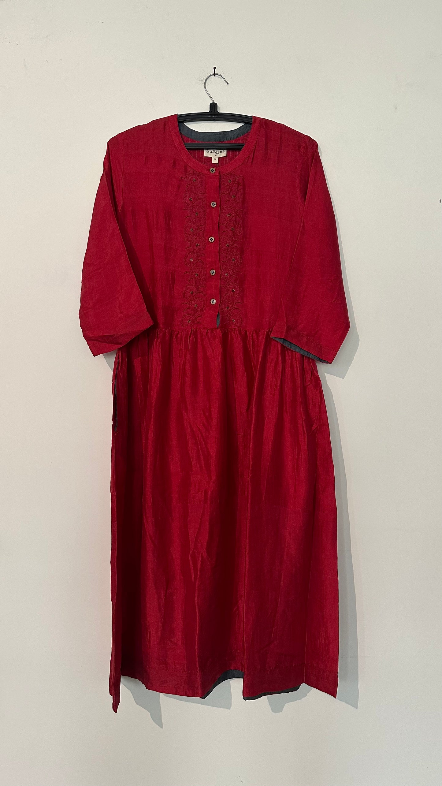 Dale Silk Embroidered Dress