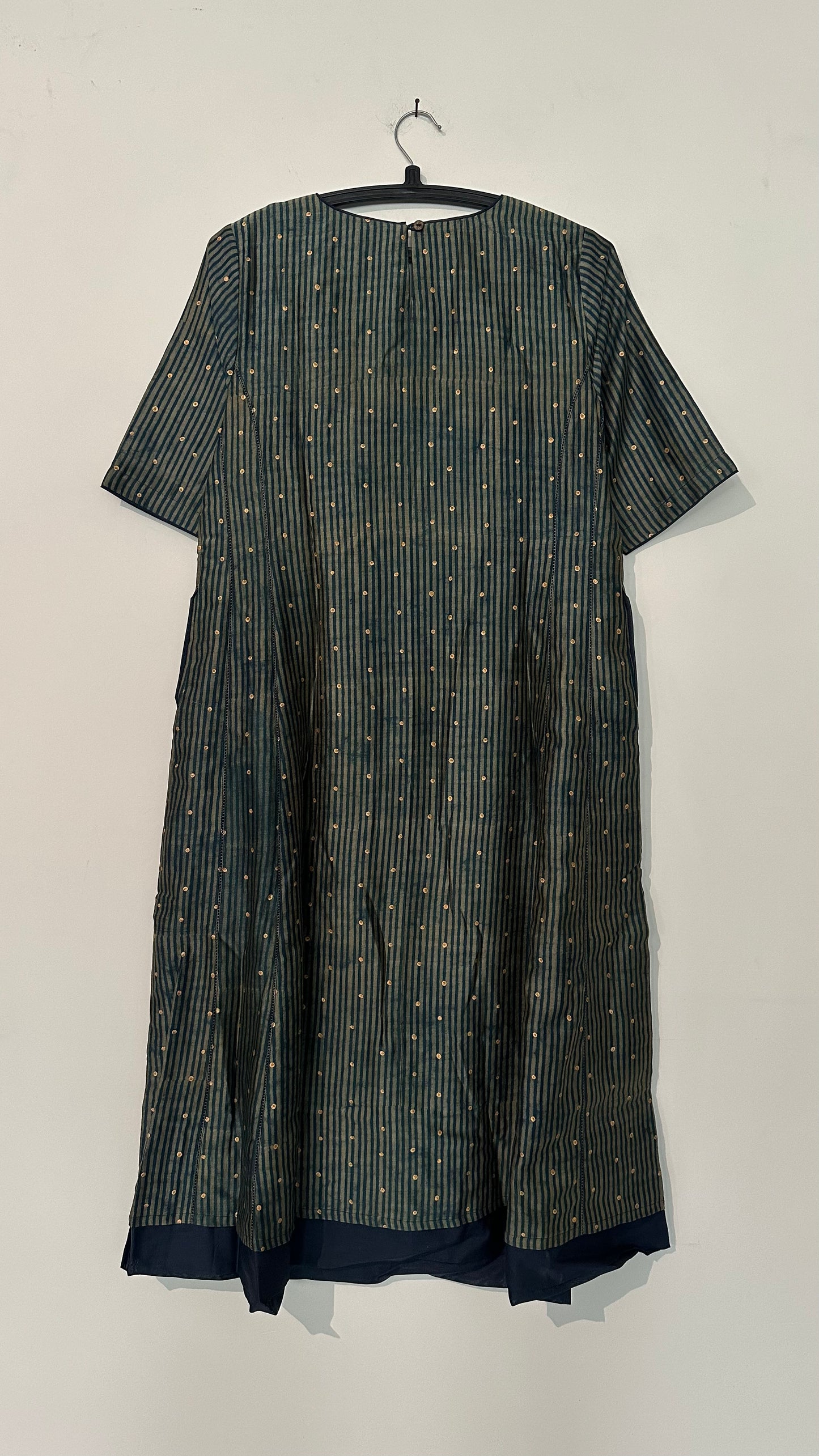 Starry night printed layered chanderi dress