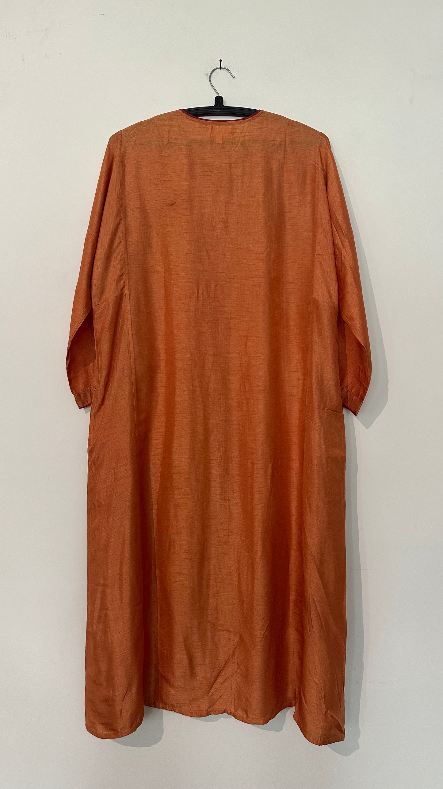 Almond hand embroidered button down kurta