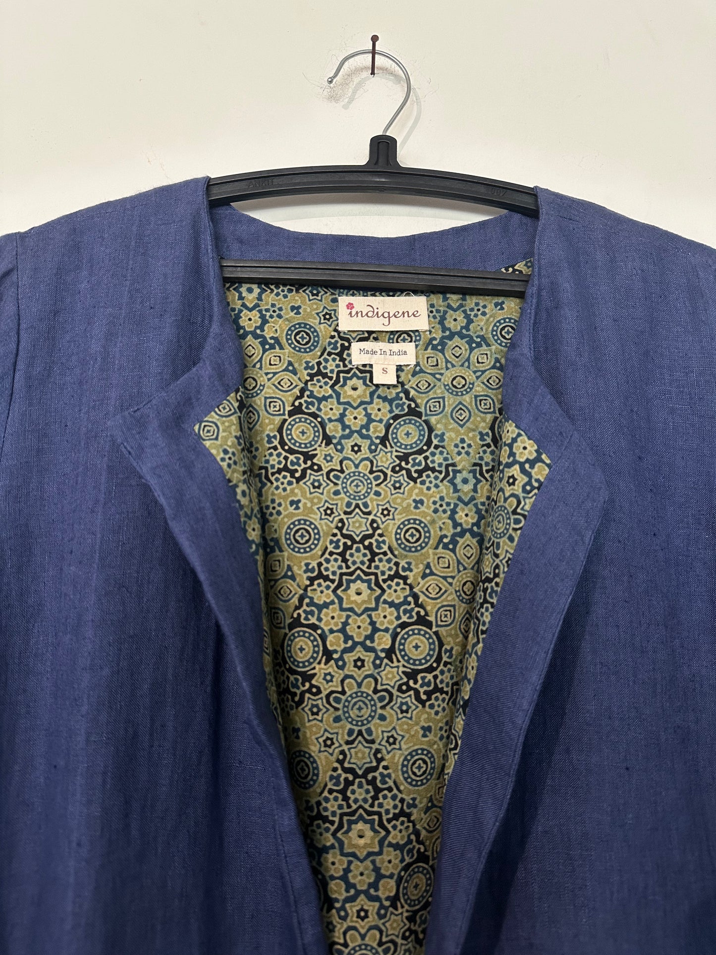 Linen embroidered overlay jacket