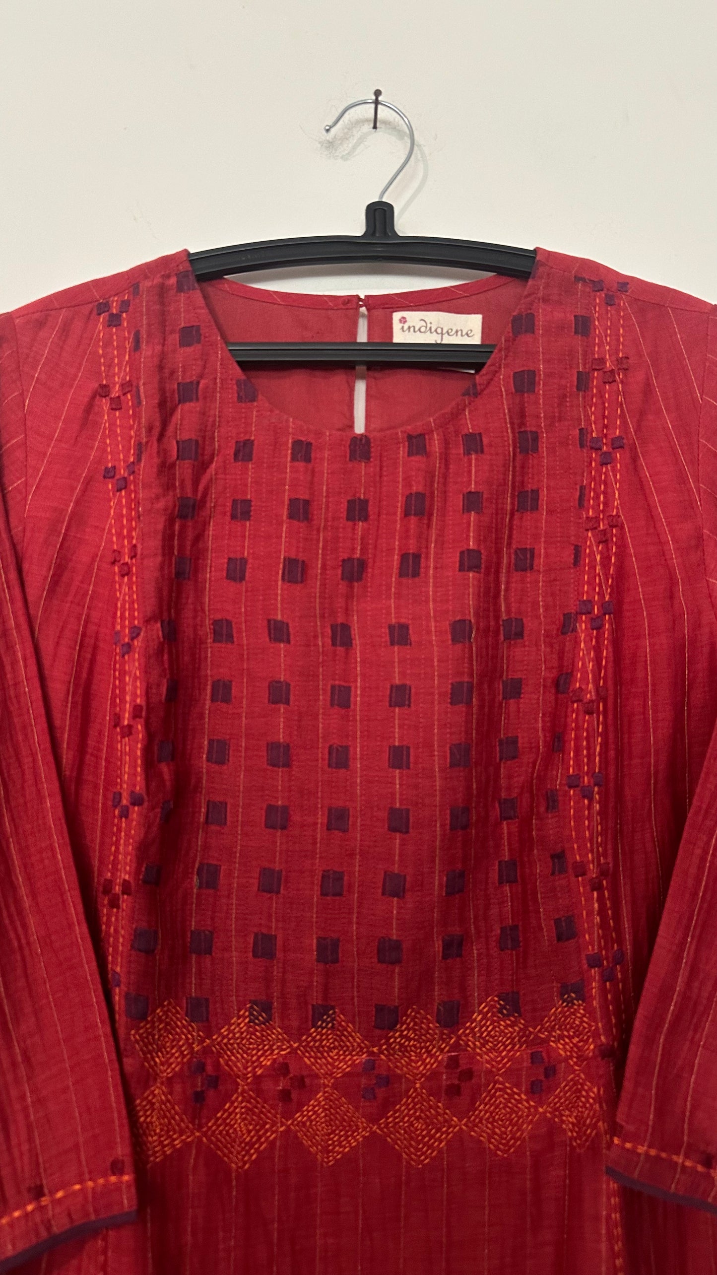 Anar Cutwork chanderi Kurta
