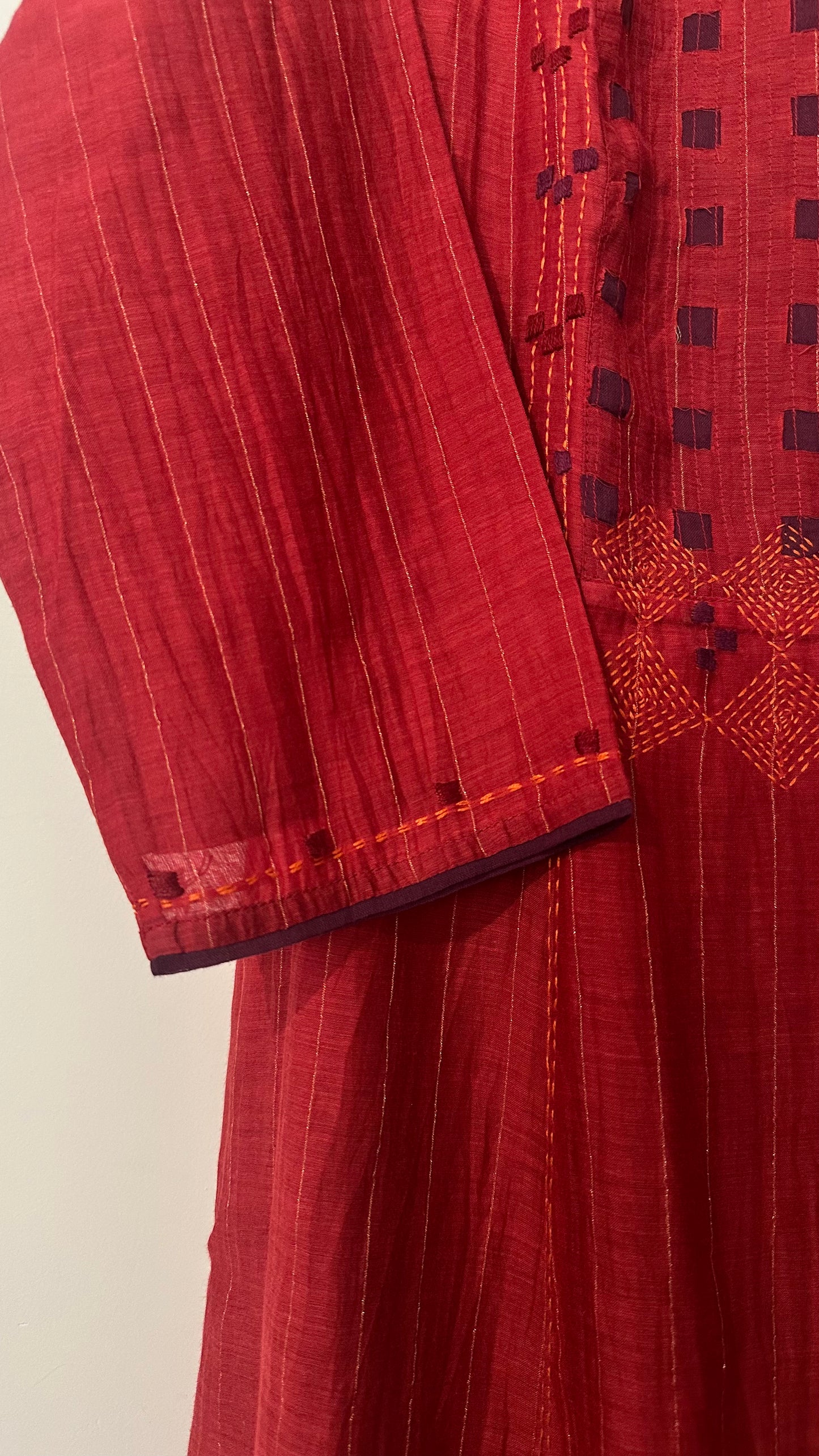 Anar Cutwork chanderi Kurta