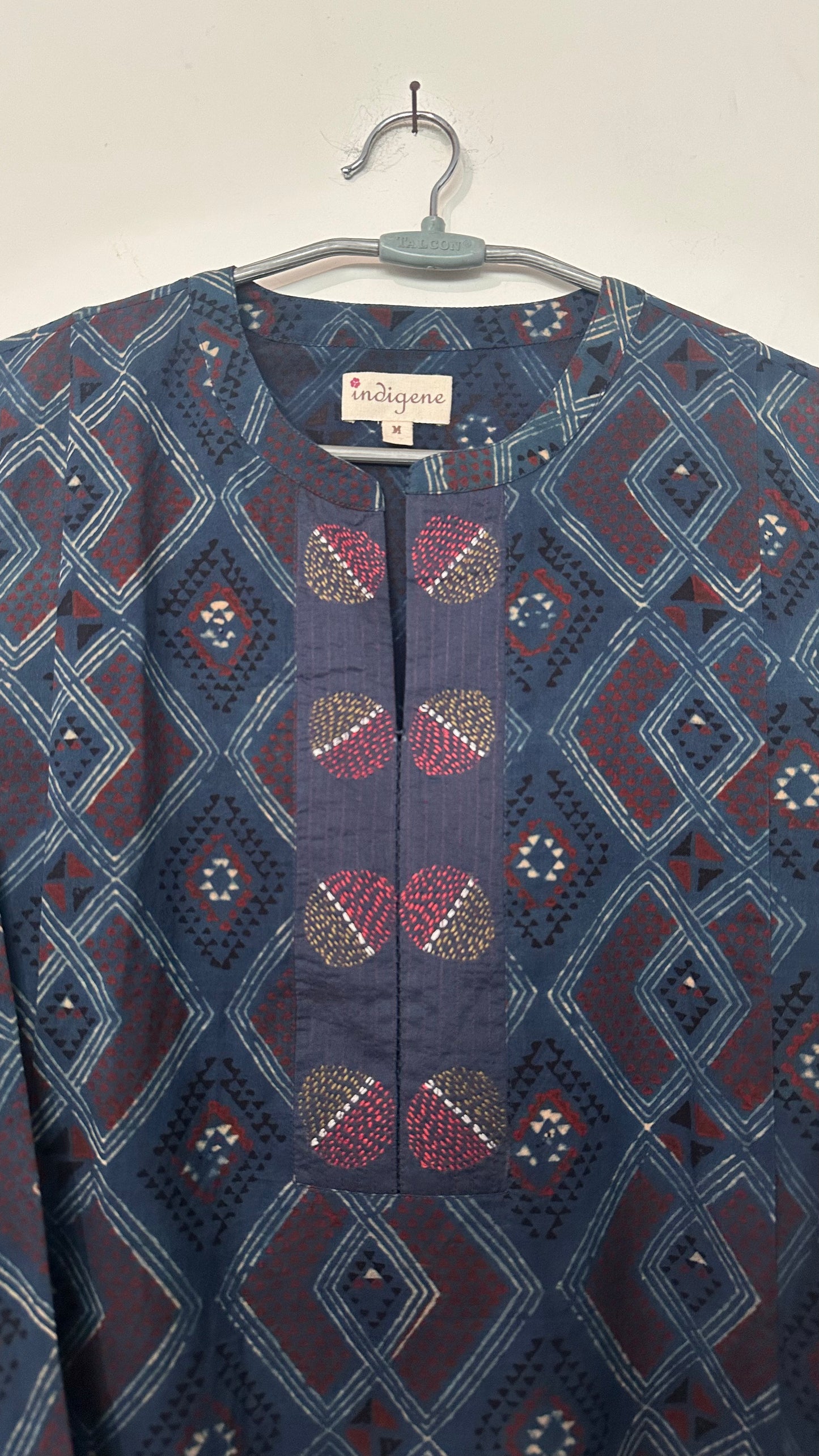 Ajrakh hand printed classic kurta