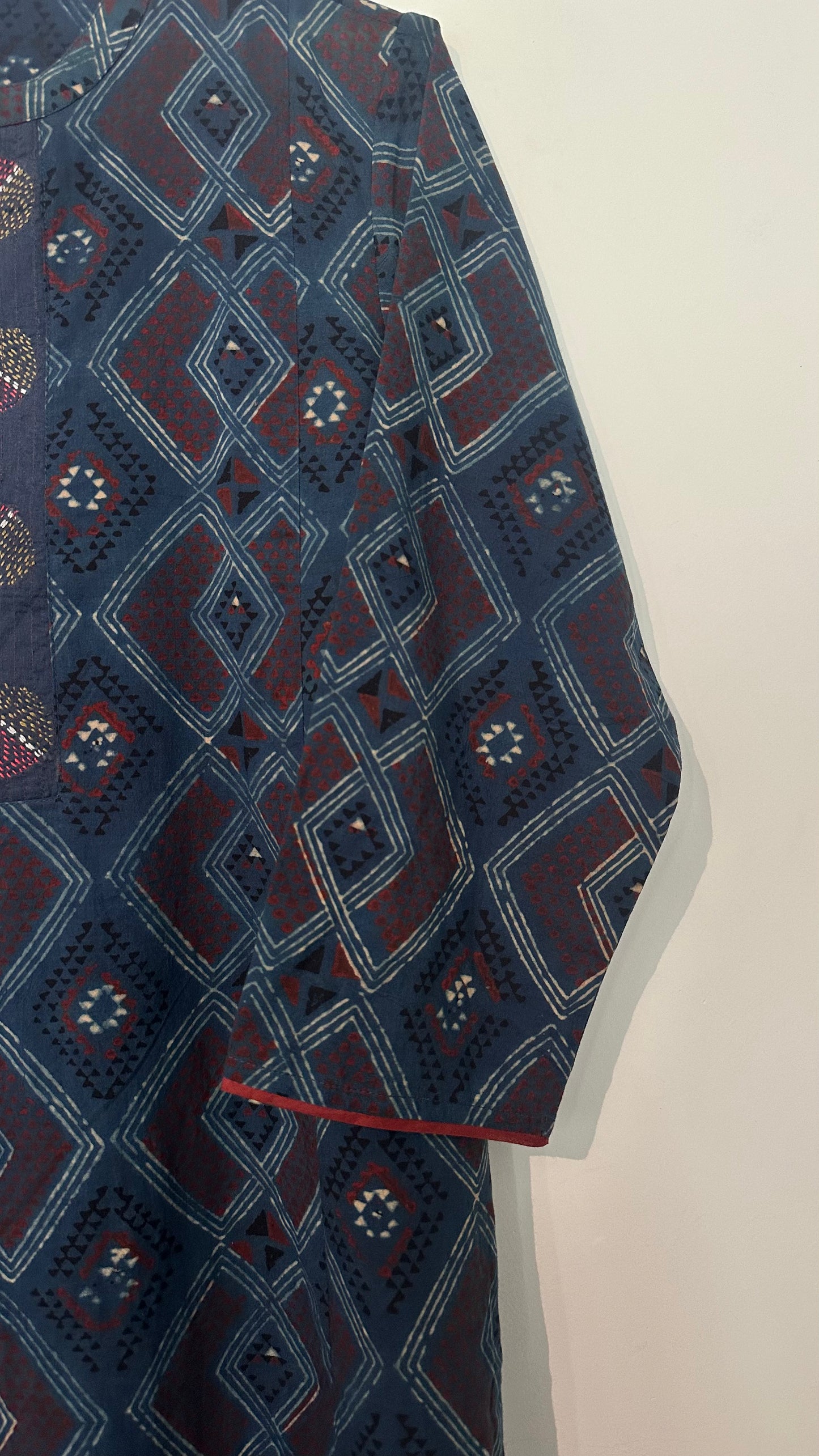 Ajrakh hand printed classic kurta