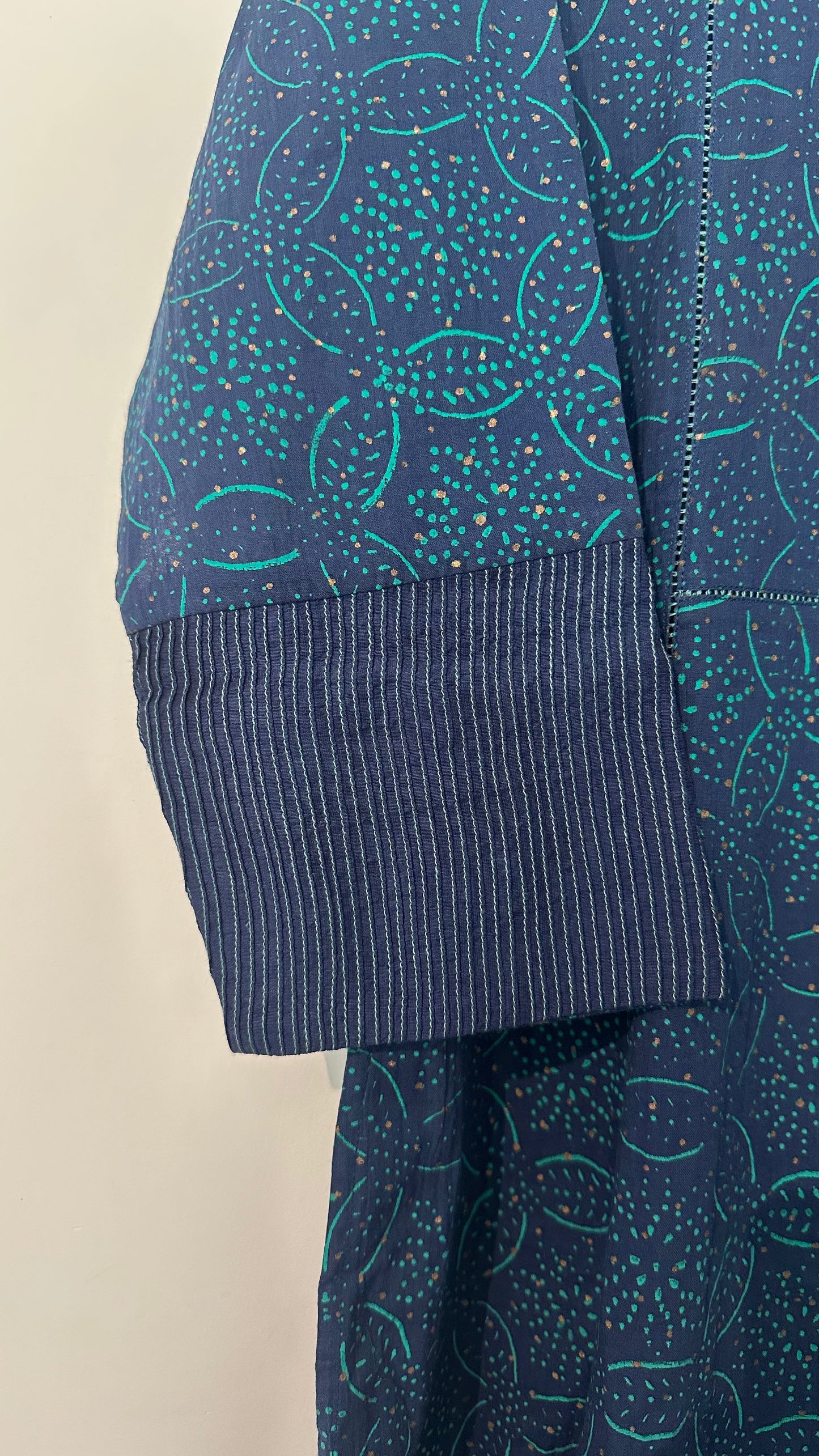 Hand block printed mulmul kurta