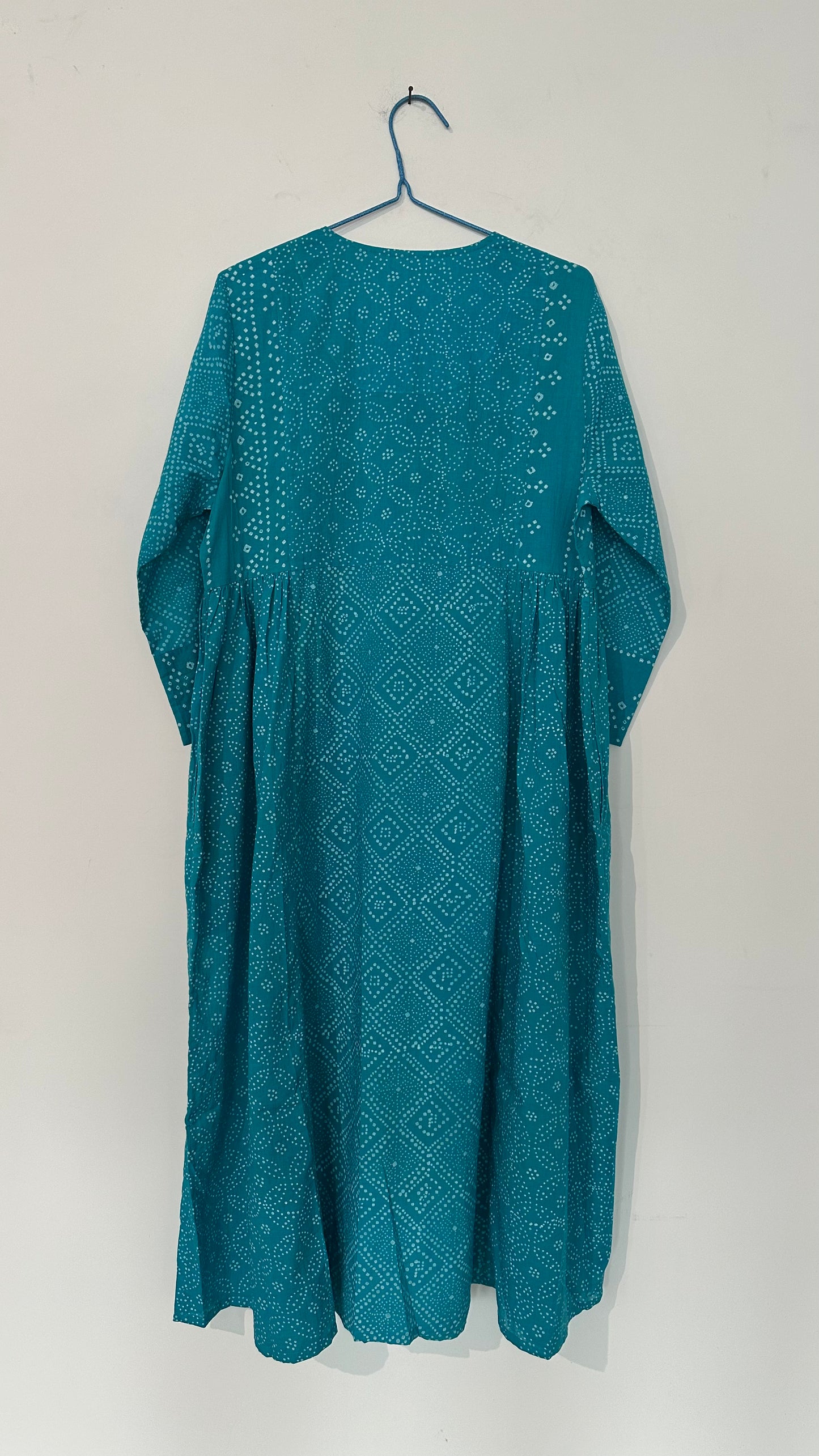 Azul discharge print embroidered kurta