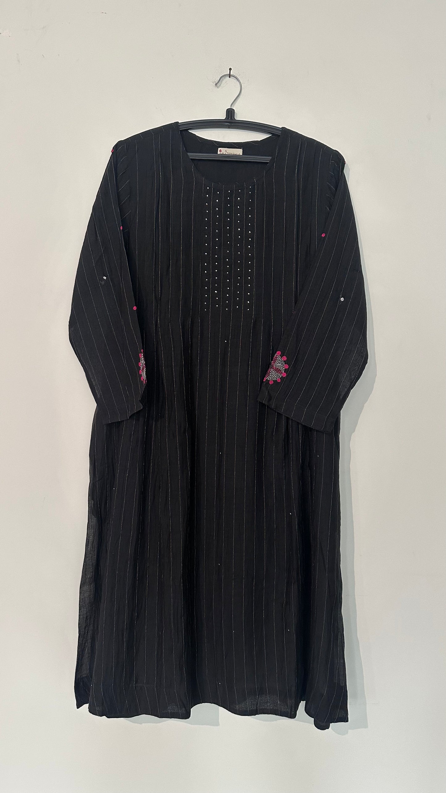 Kali Chanderi Kurta w/ mukaish and embroidery