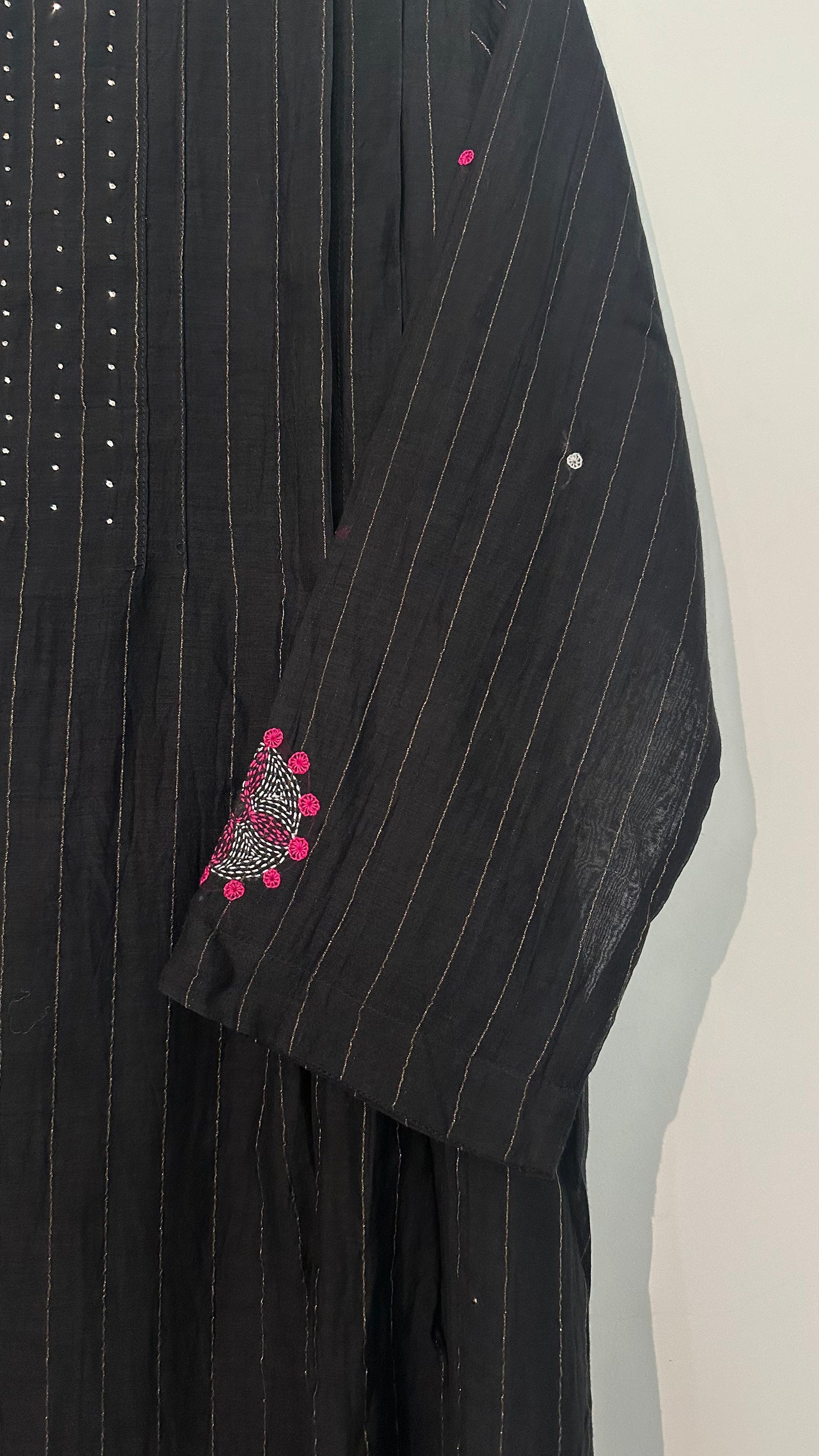Kali Chanderi Kurta w/ mukaish and embroidery
