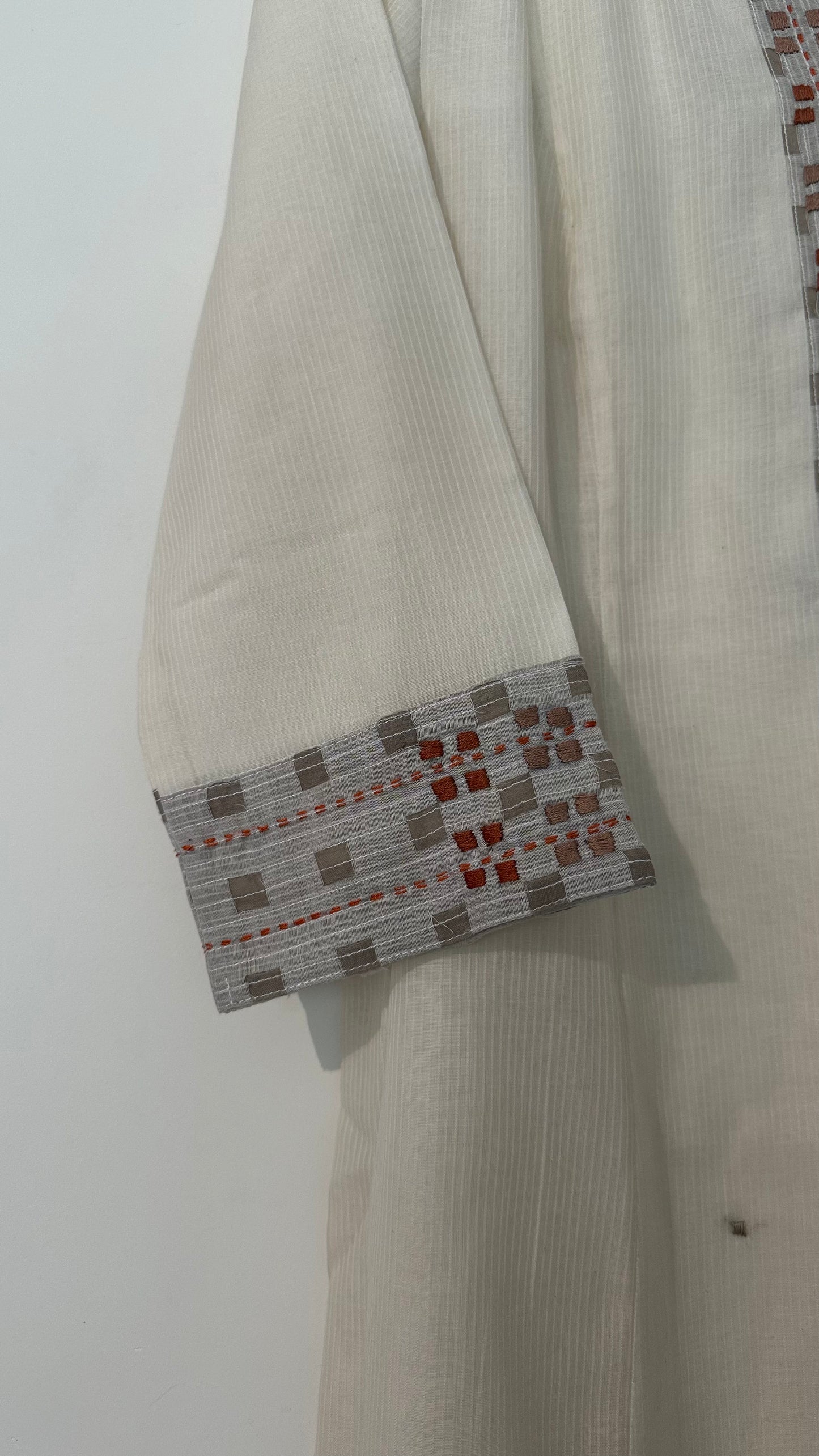 Safed Cutwork chanderi Kurta