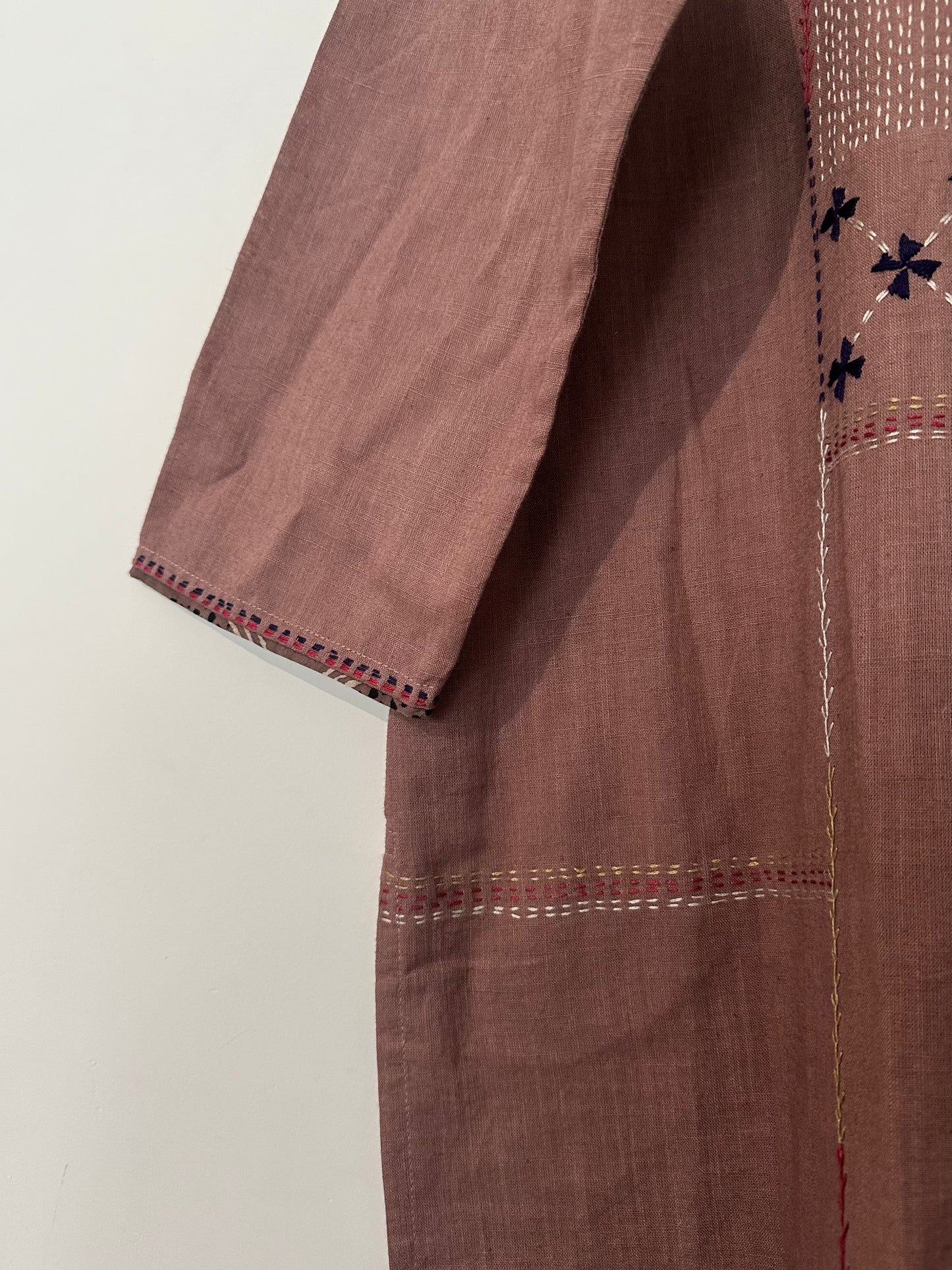 Cacao Cotton kurta w/ hand embroidery