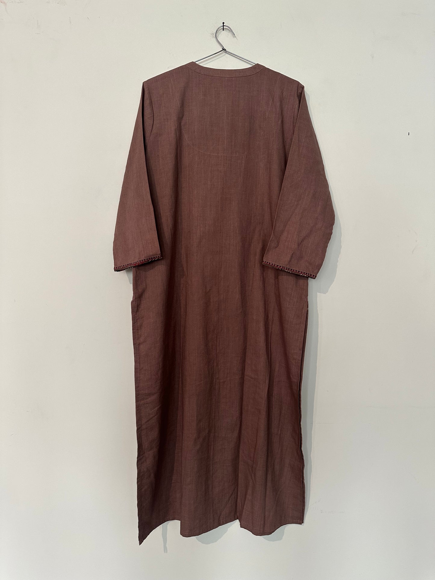 Cacao Cotton kurta w/ hand embroidery