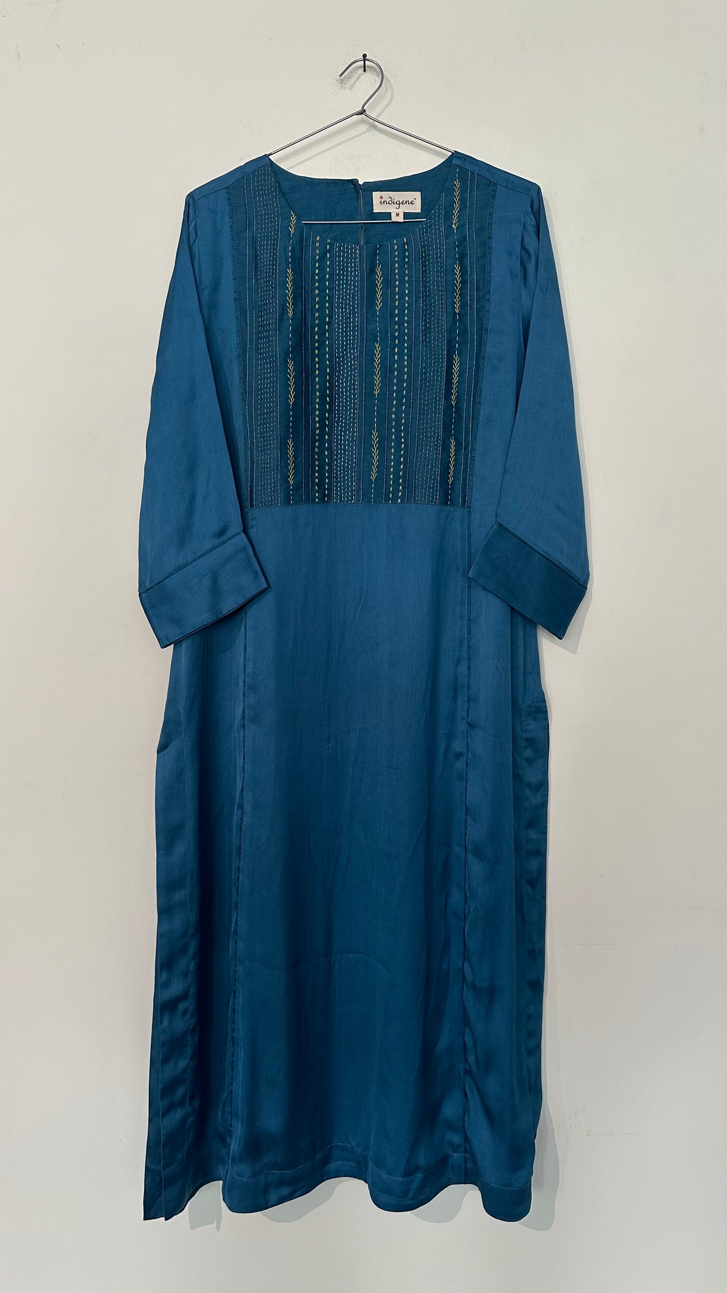 Hand embroidered modal kurta