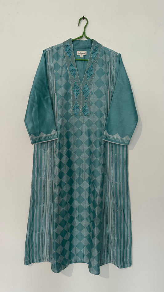 Badal printed chanderi embroidered Kurta