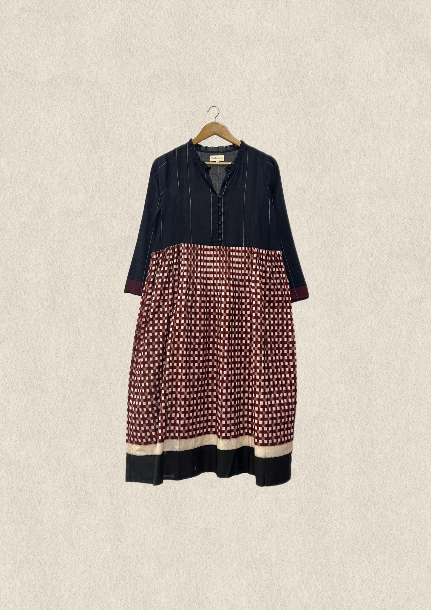 Grove Double Ikat Gathered Kurta