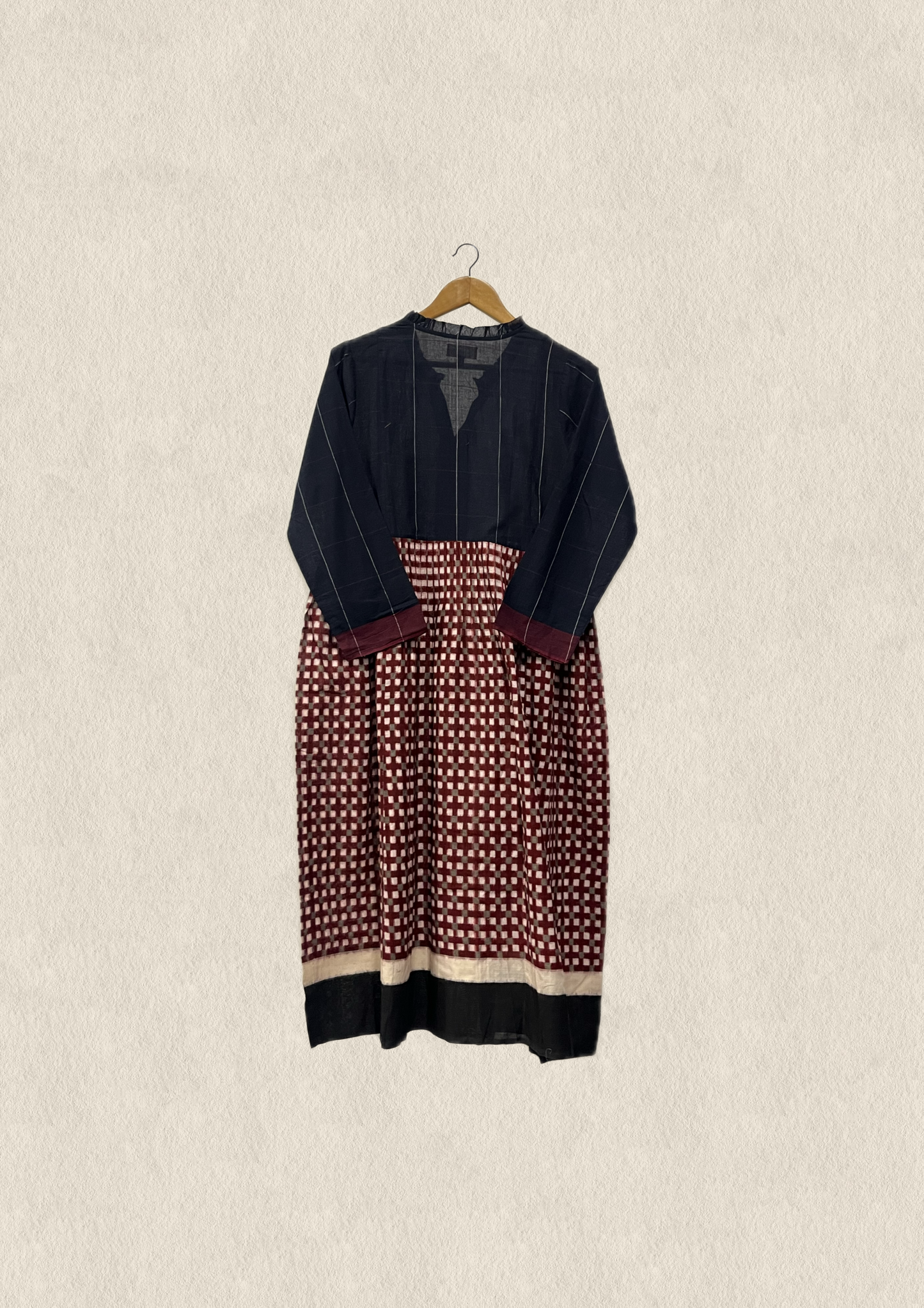 Grove Double Ikat Gathered Kurta