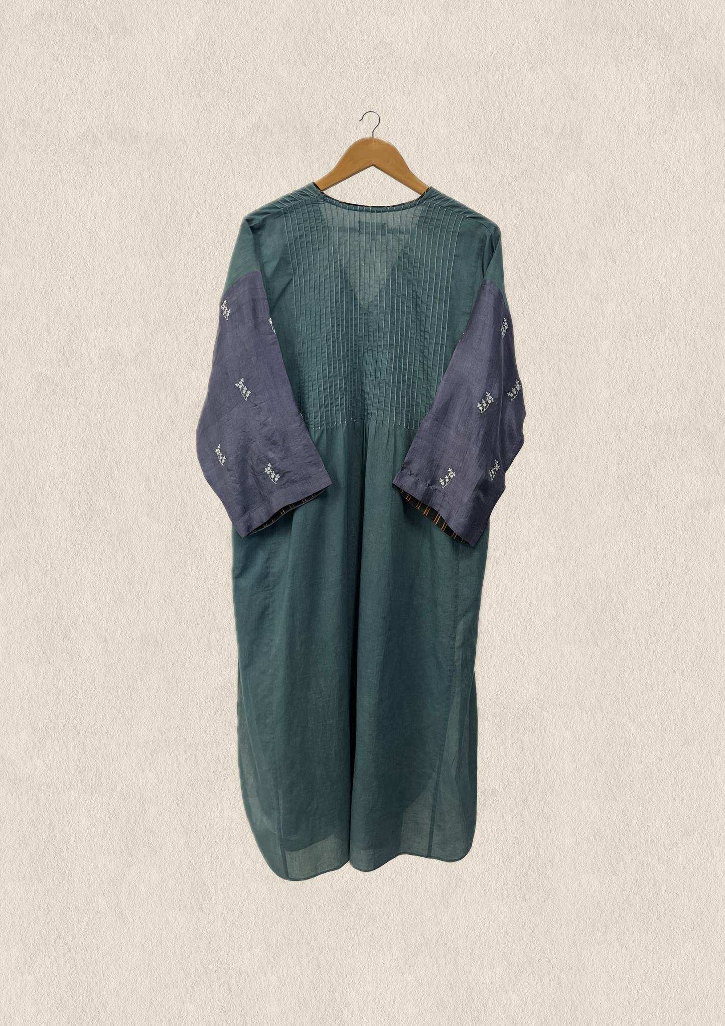 Peacock kaftan style embroidered kurta