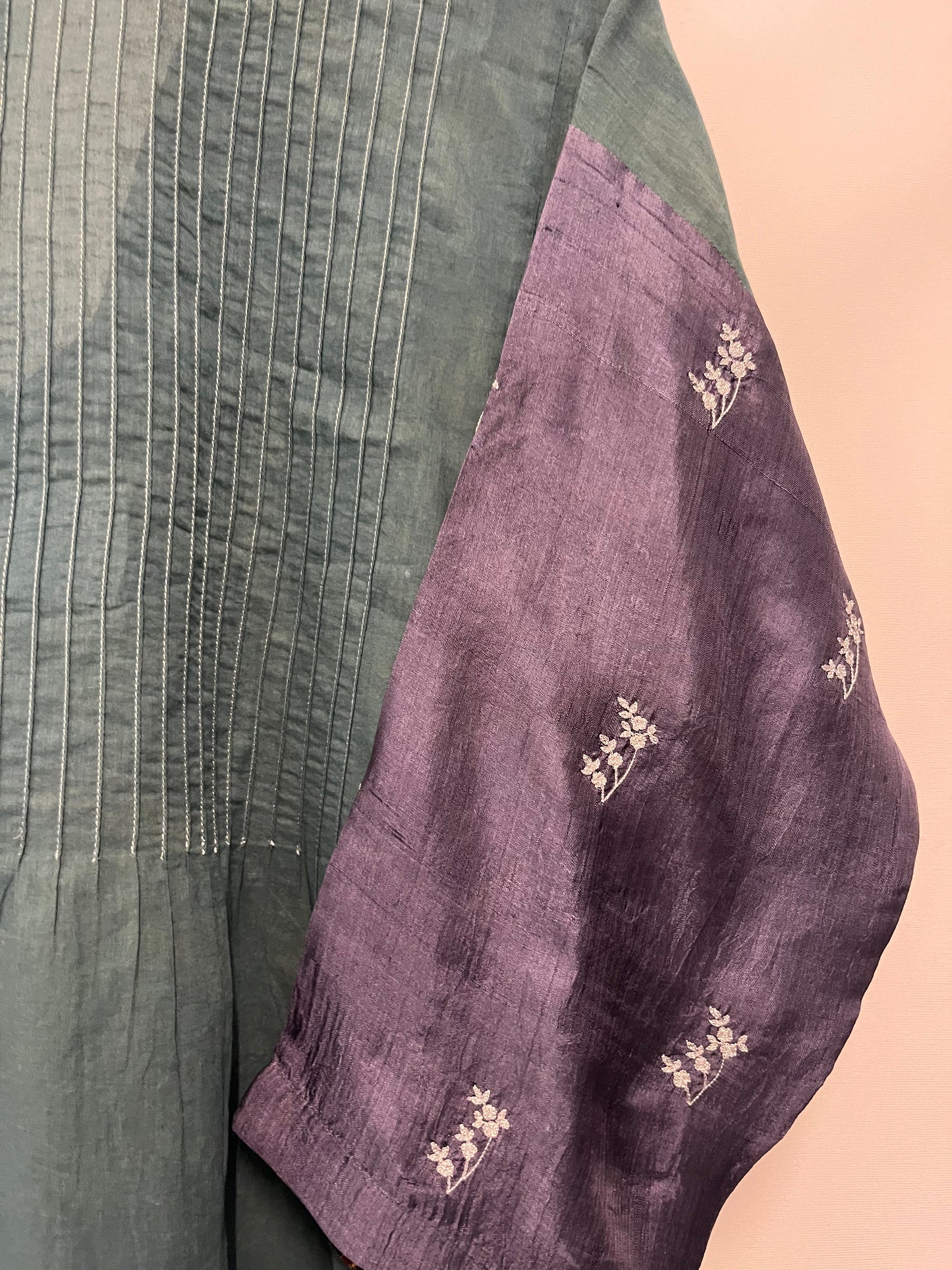 Peacock kaftan style embroidered kurta