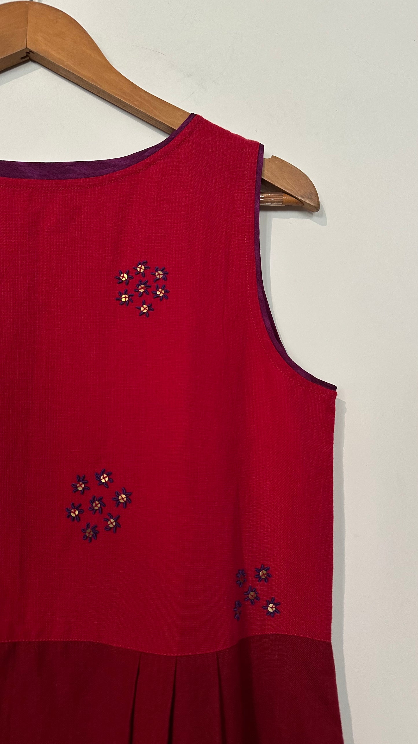 Alizeh hand embroidered colour-block dress