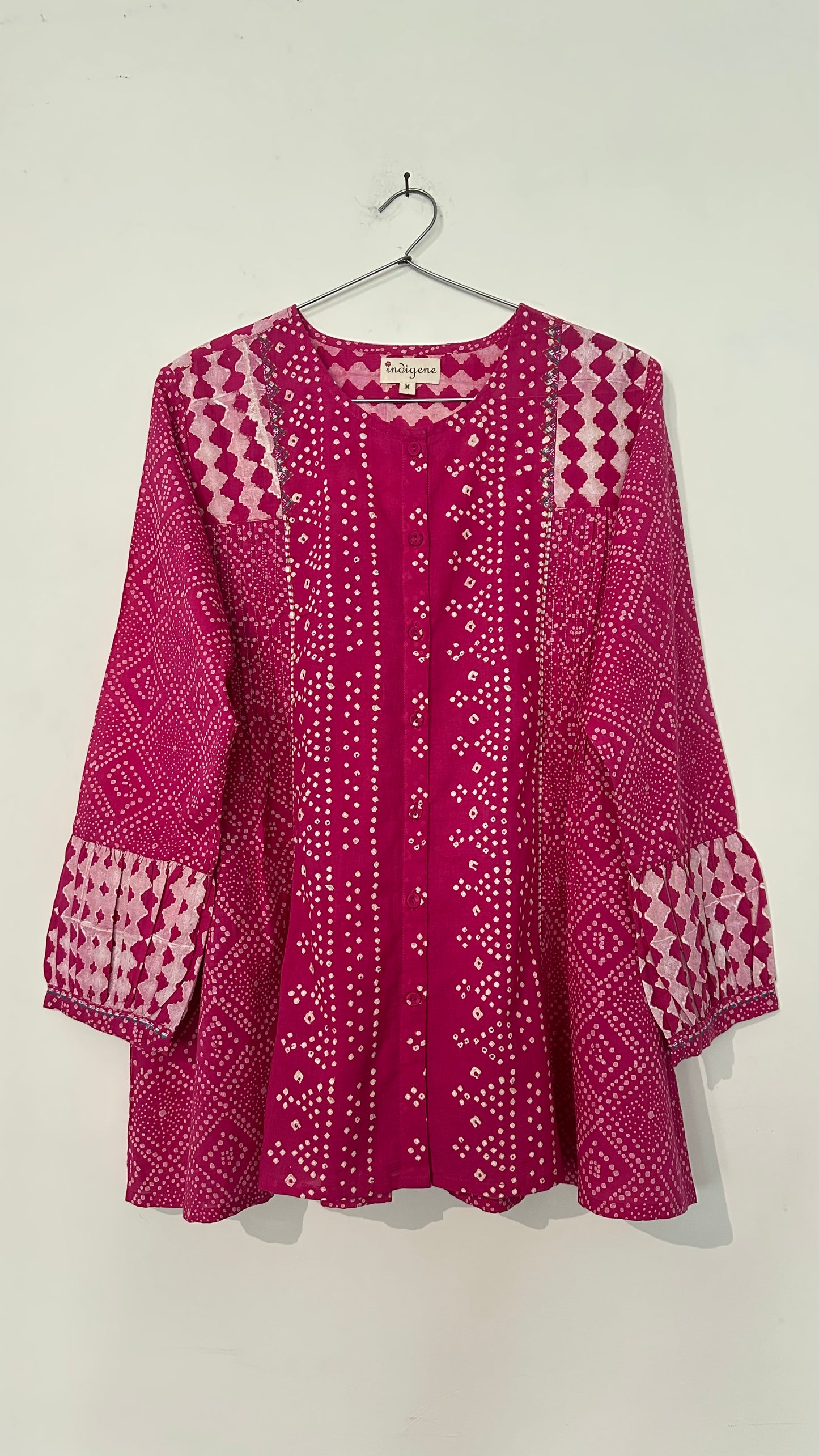 Rani discharge print embroidered Top