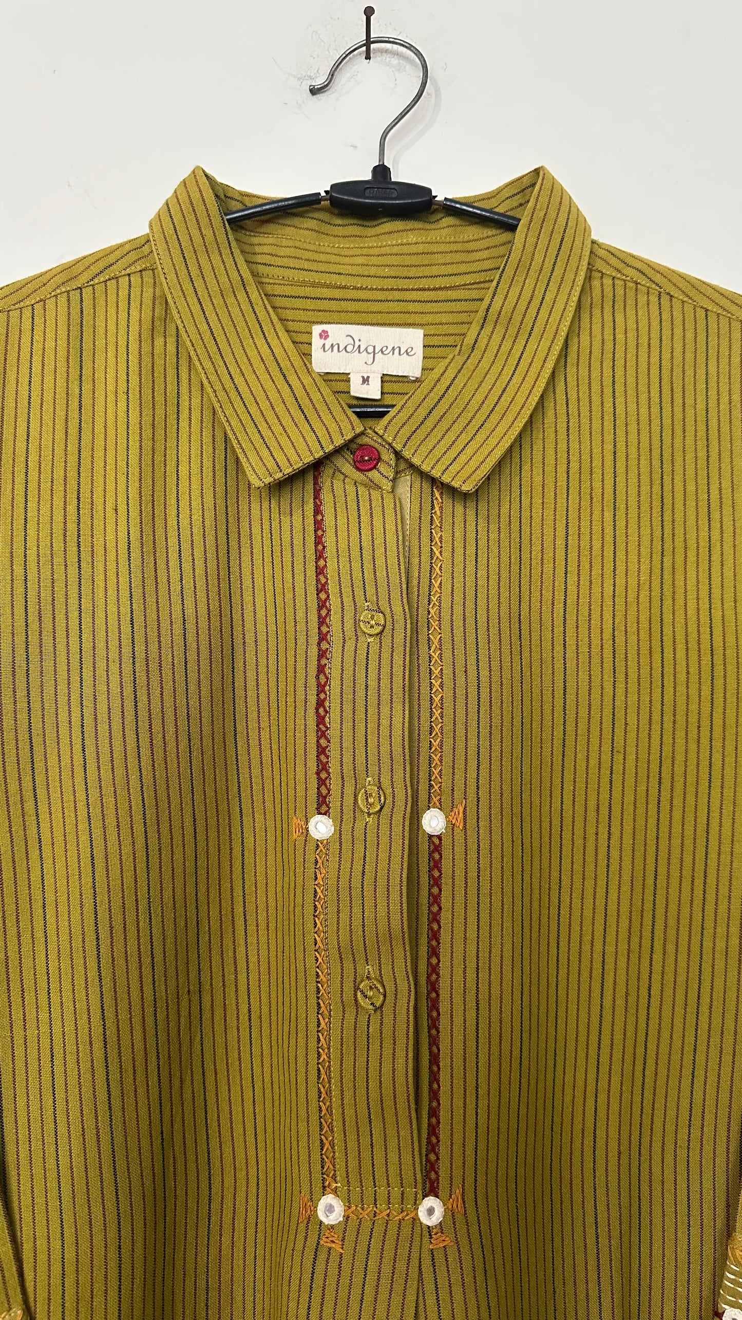 Zaha Woven Stripe Hand embroidered Long Tunic