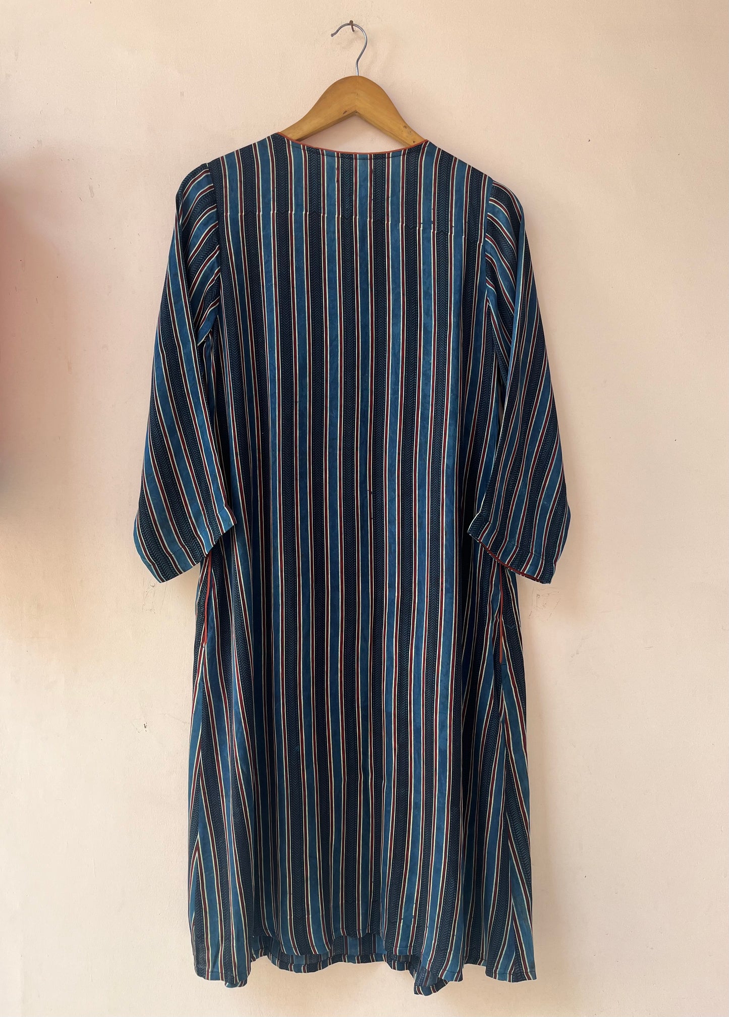 Ajrakh striped Modal kurta