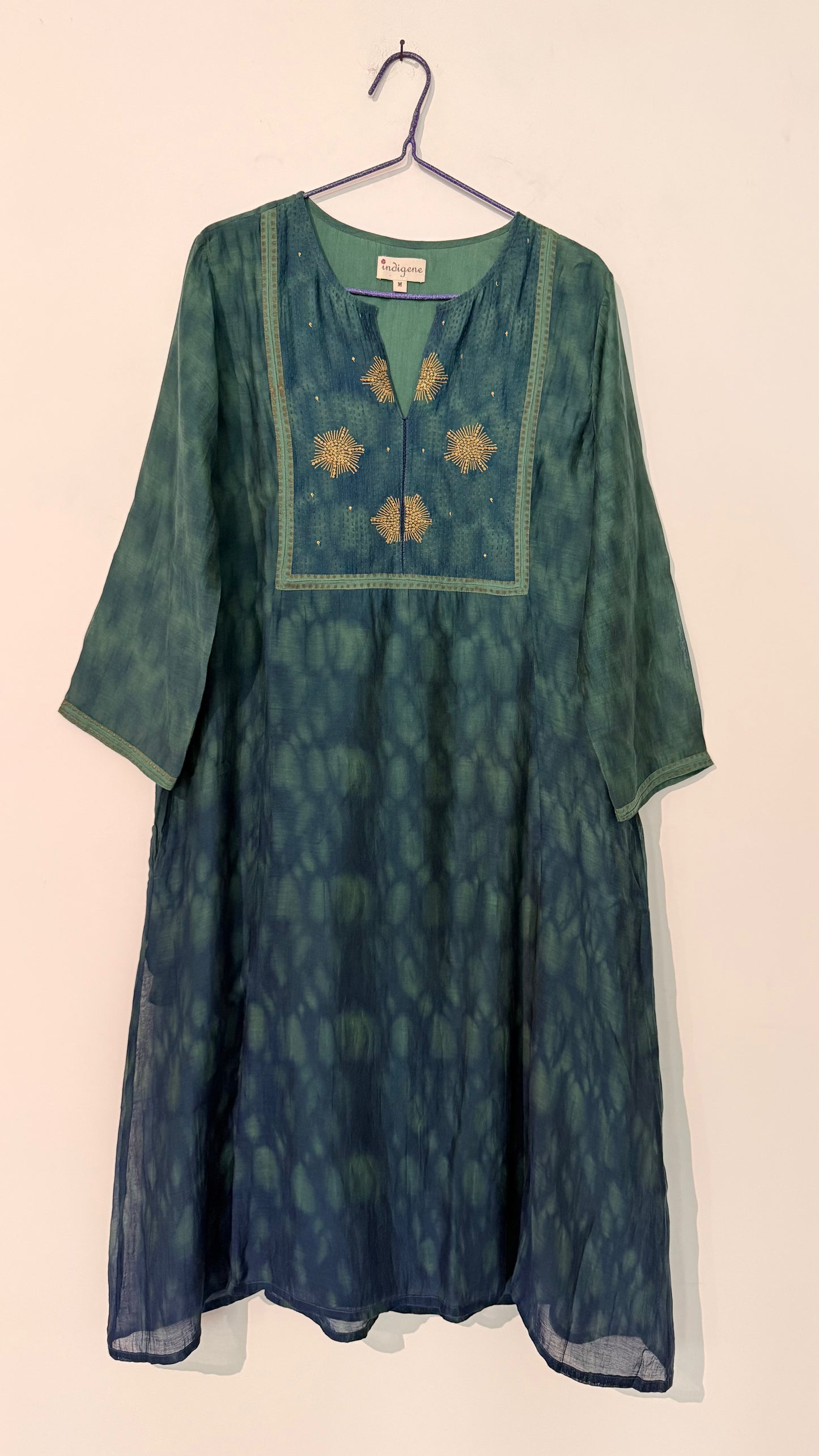 Akash chanderi embroidered Kurta