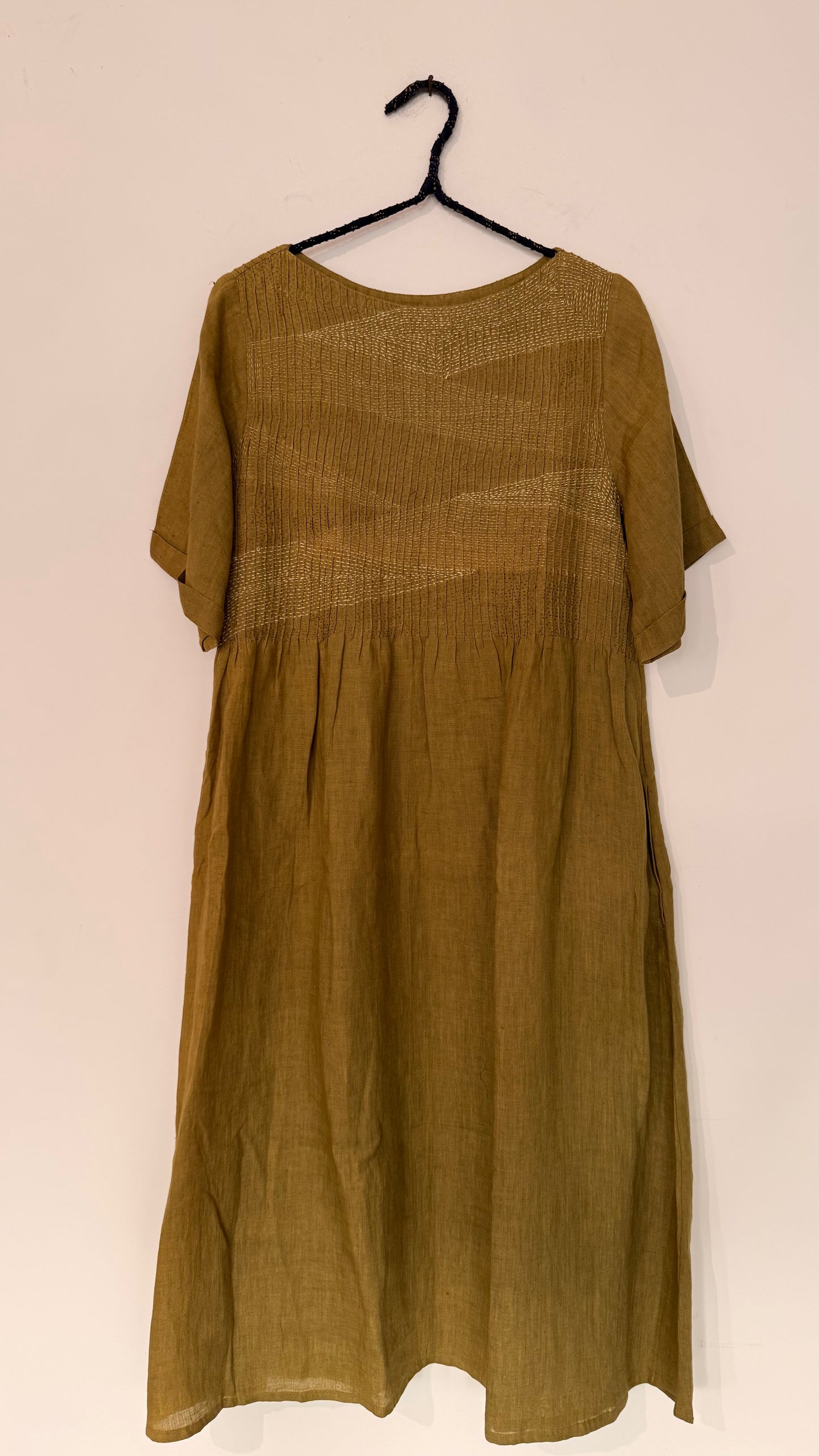 Harriet Linen Pin tuck Dress