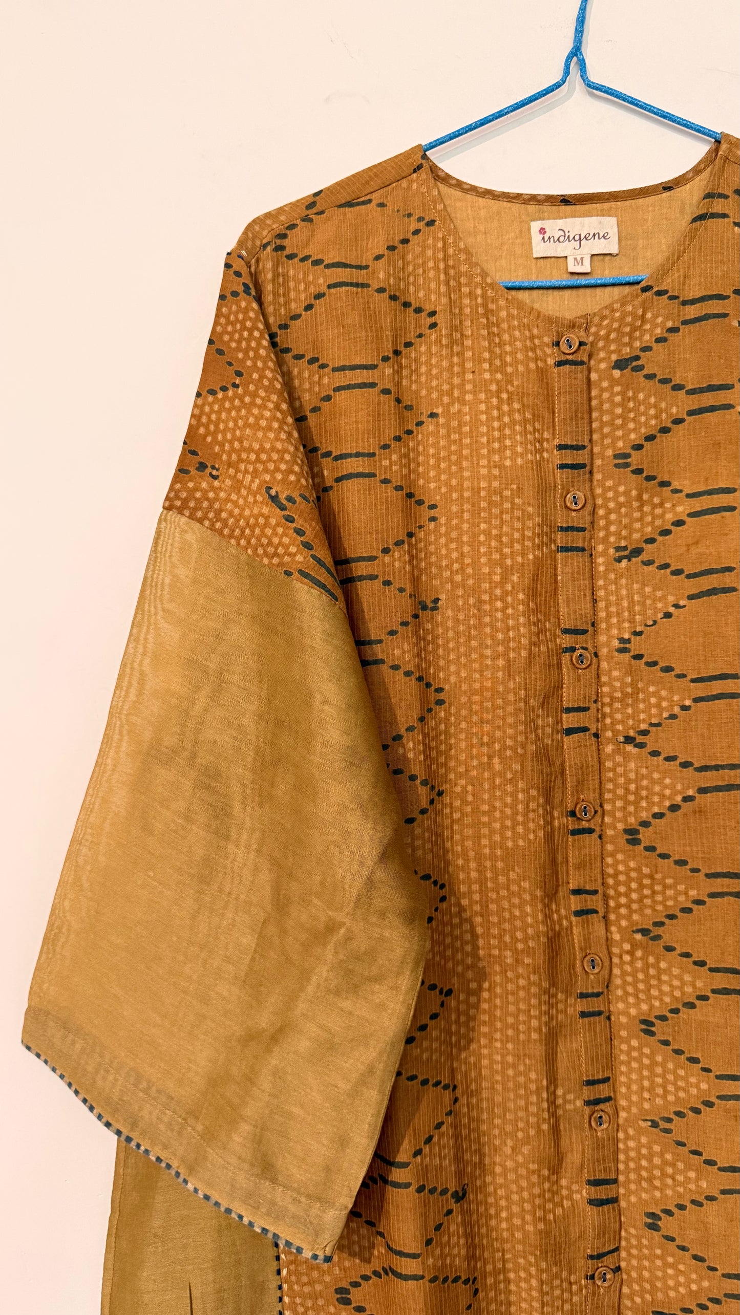 Haldi natural dyedChanderi printed kurta