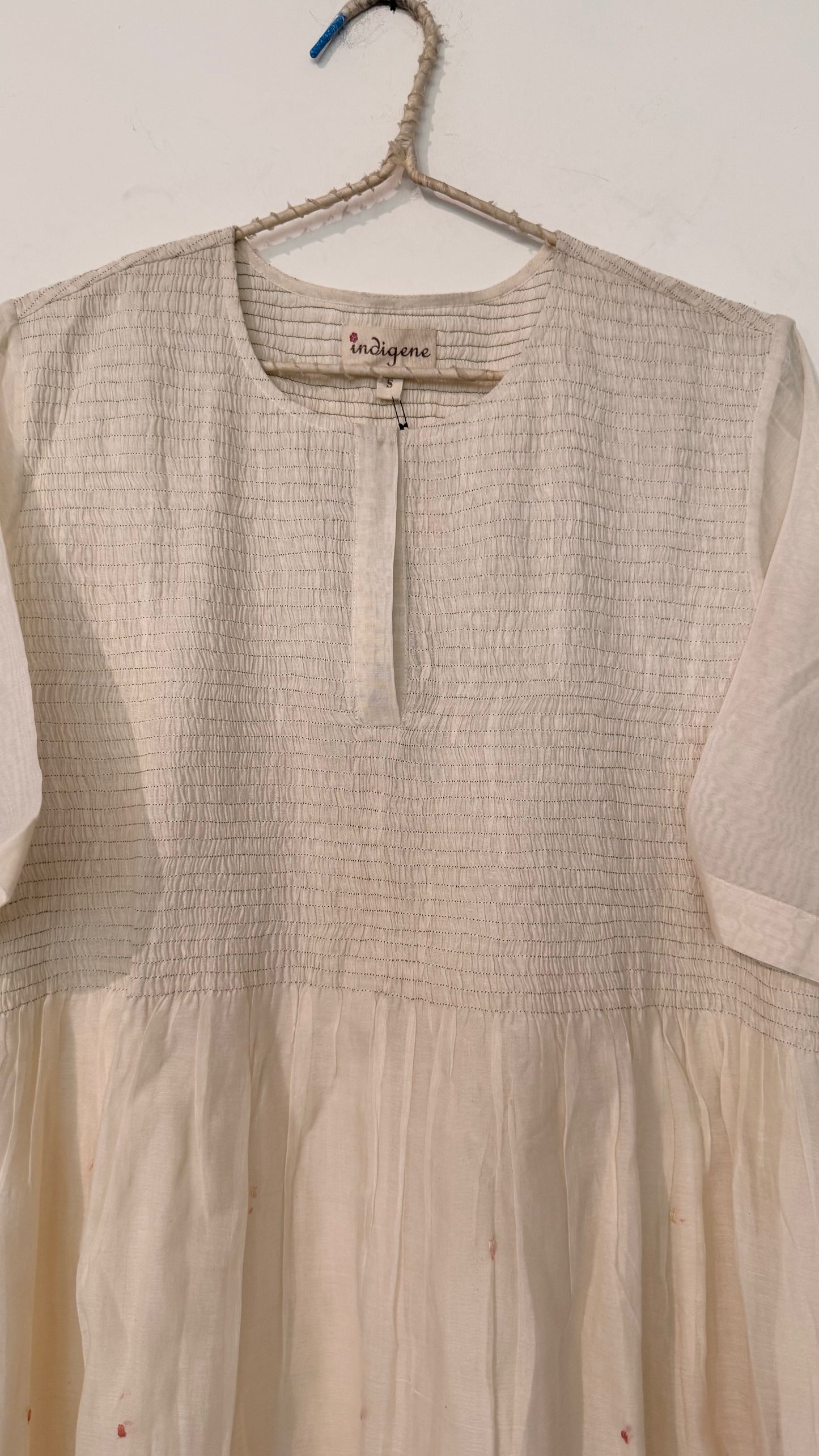 Ivory silk cotton dress