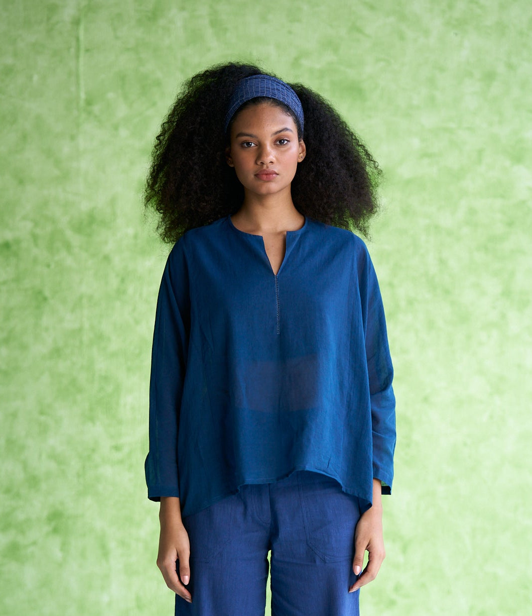 Jenny Bat wing Indigo Shirt