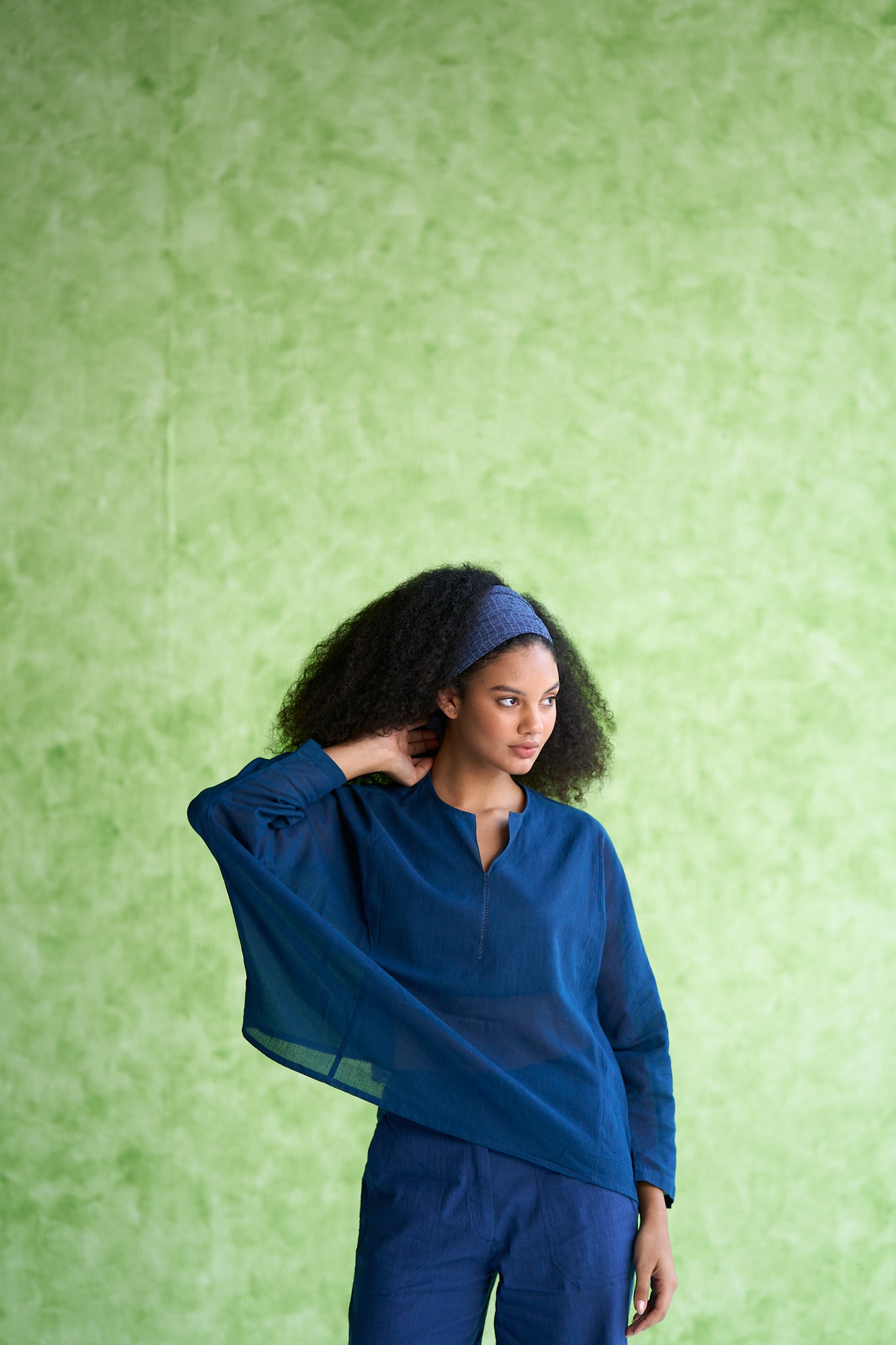 Jenny Bat wing Indigo Shirt