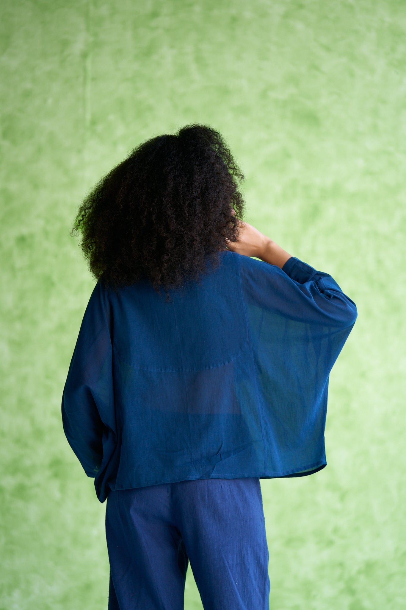 Jenny Bat wing Indigo Shirt