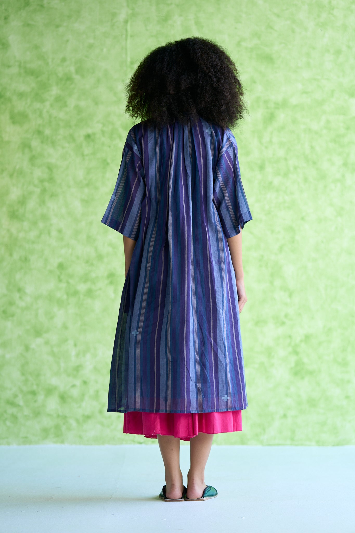 Maira Handwoven stripe placket Kurta /Tunic