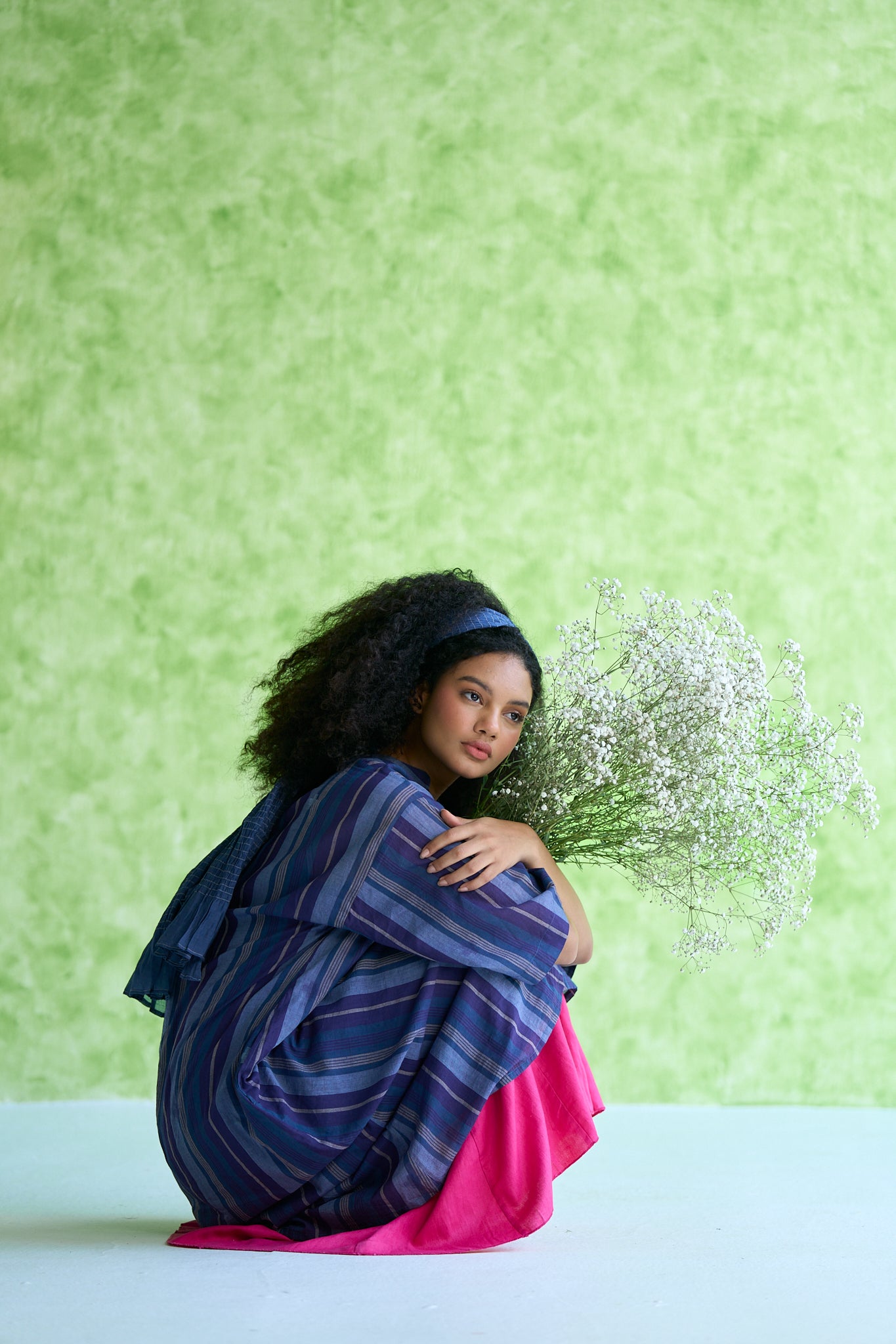 Maira Handwoven stripe placket Kurta /Tunic