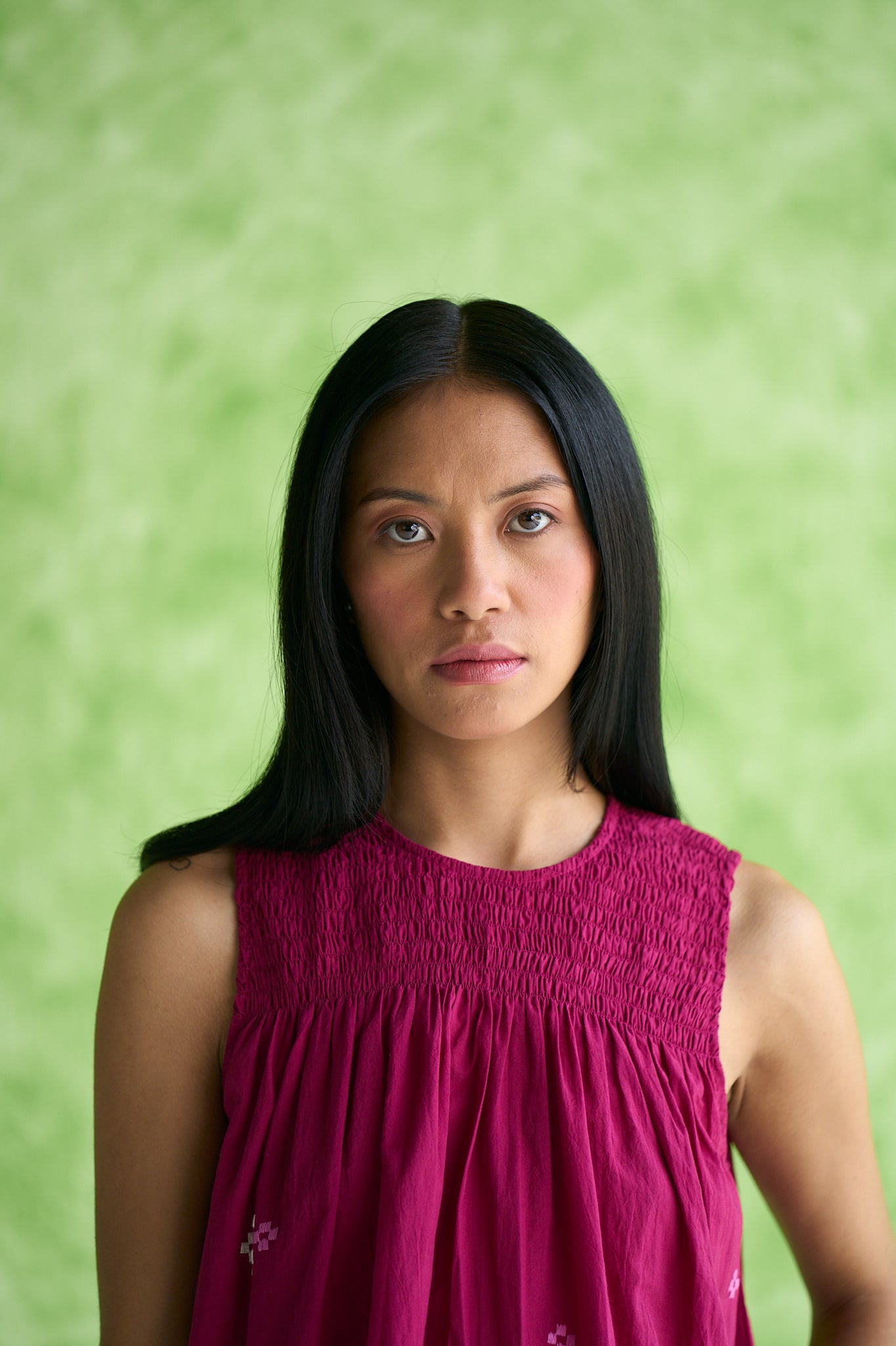 Esther Embroidered Smocked Crop Top