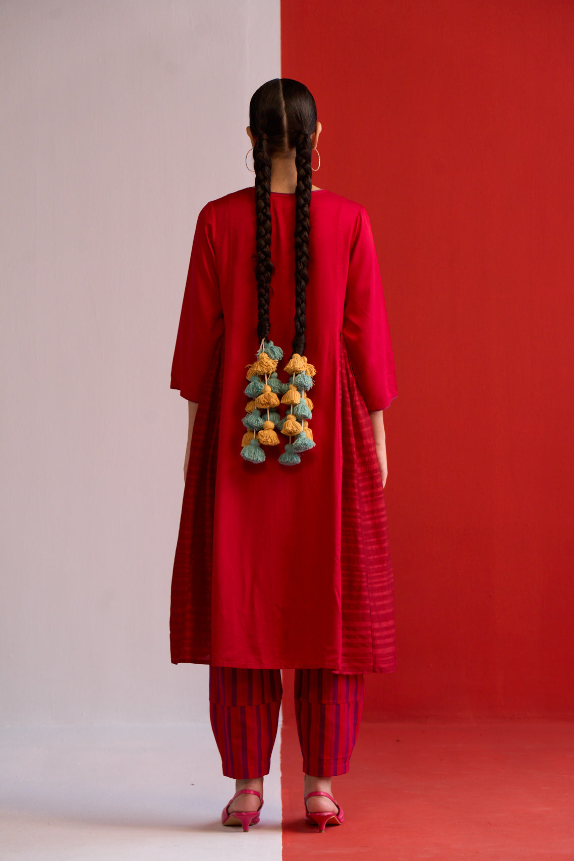 Zarin Paneled Cutwork Kurta