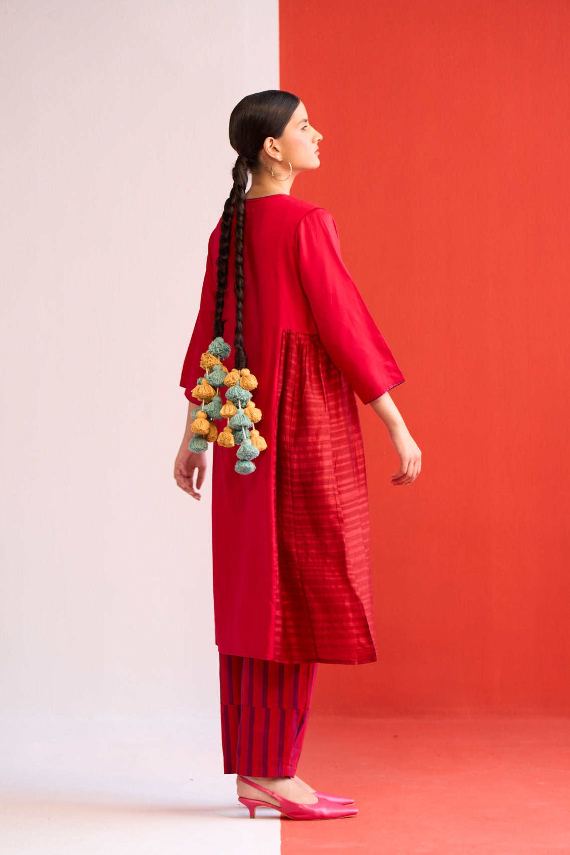 Zarin Paneled Cutwork Kurta