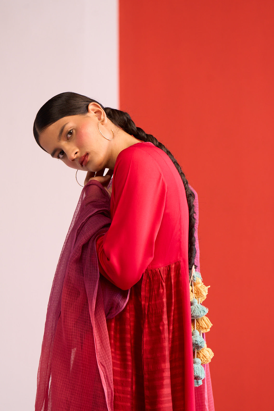 Saba Kota doria embroidered Dupatta