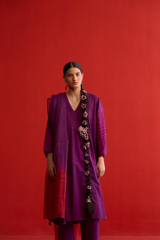 Sitara Kota doria embroidered Dupatta