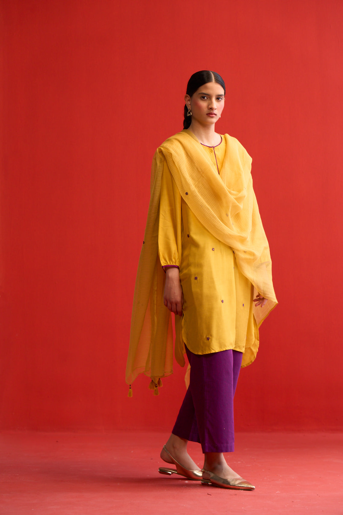 Tala Kota doria embroidered Dupatta
