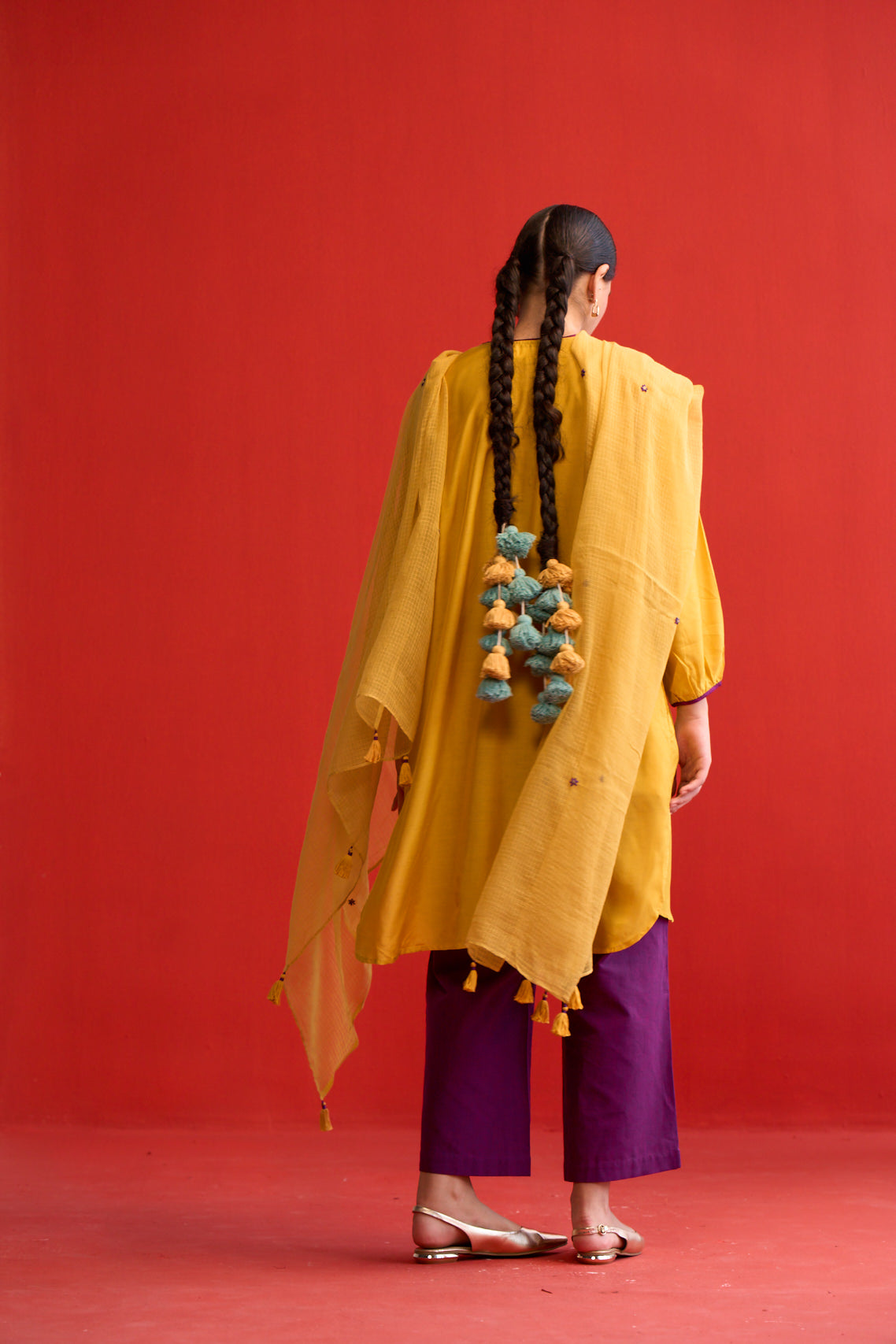 Tala Kota doria embroidered Dupatta