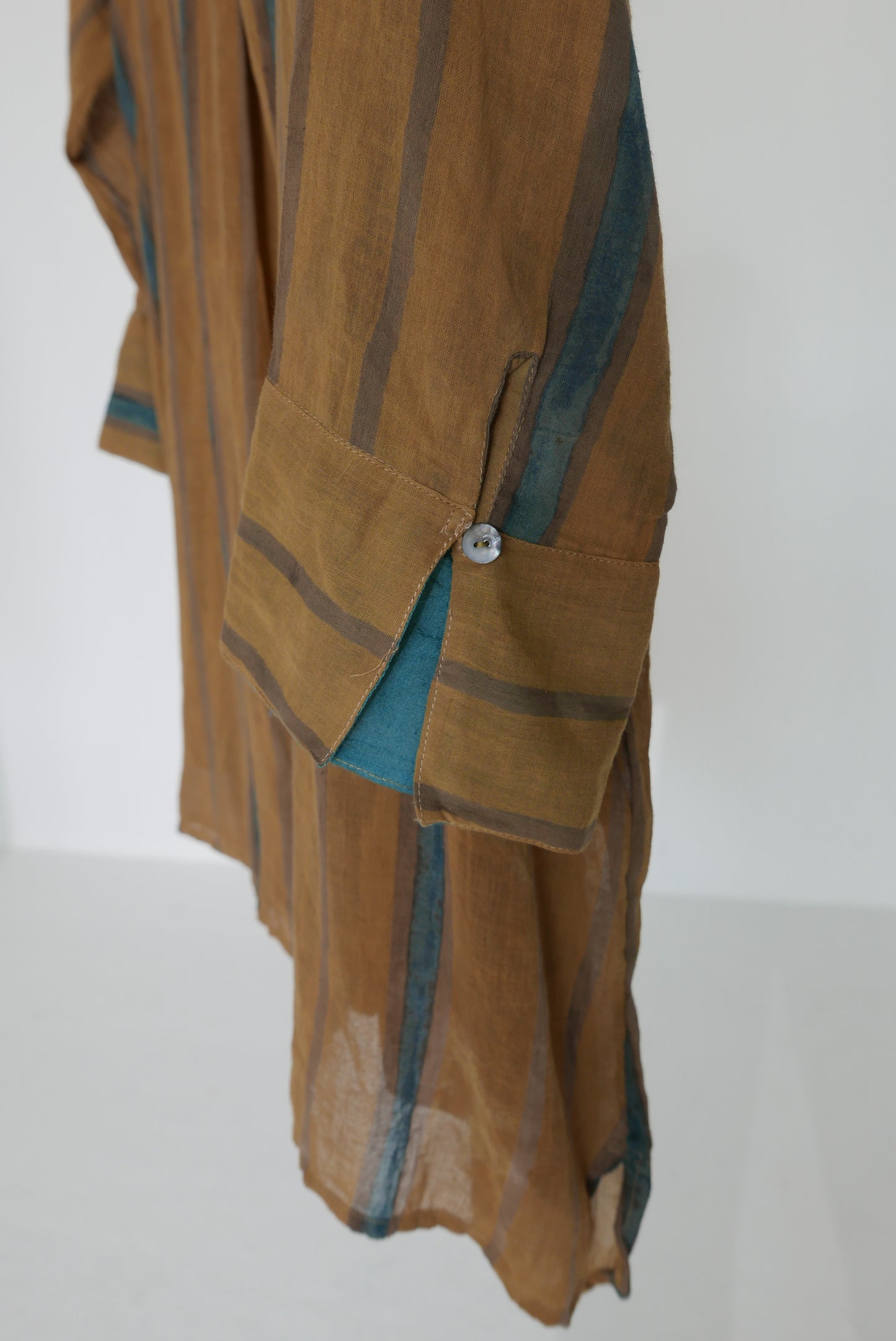 Aalta Ochre Striped Kimono Tunic